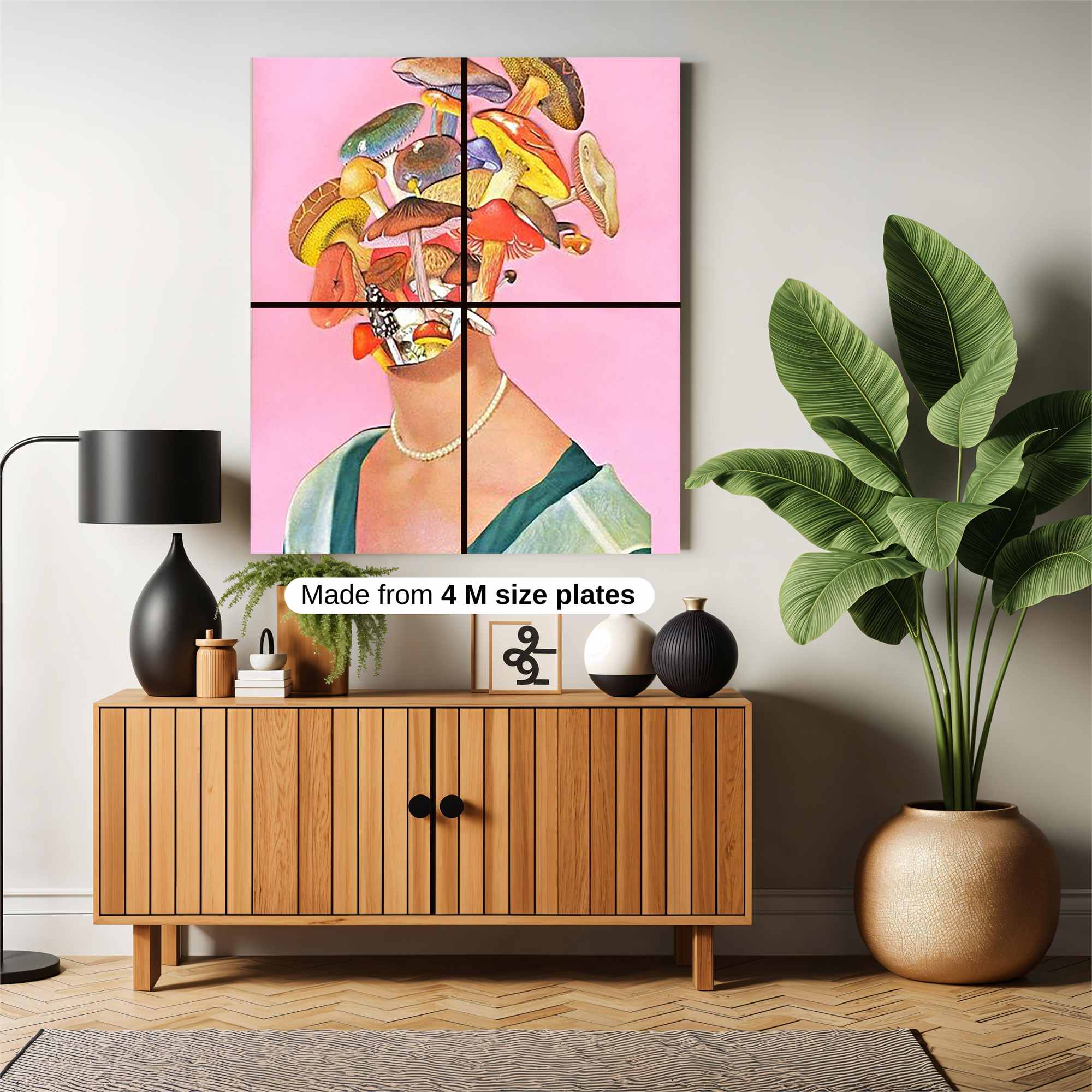 Mushroom Whimsy Safe Wall Magnetic / M