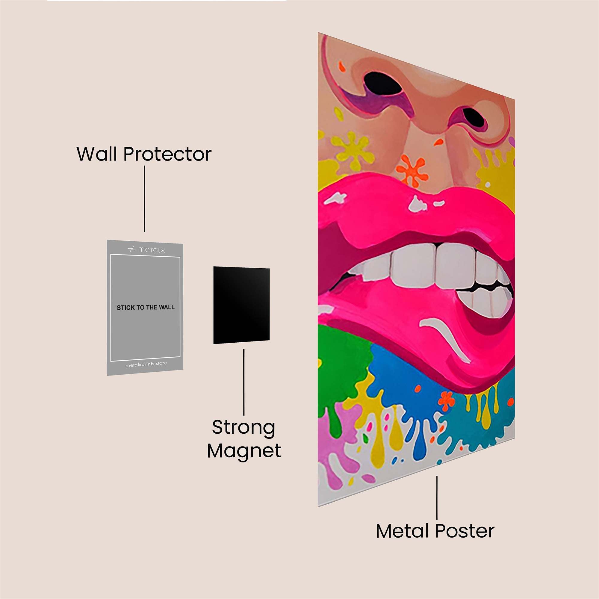 Colorful Rebellion Safe Wall Magnetic / M
