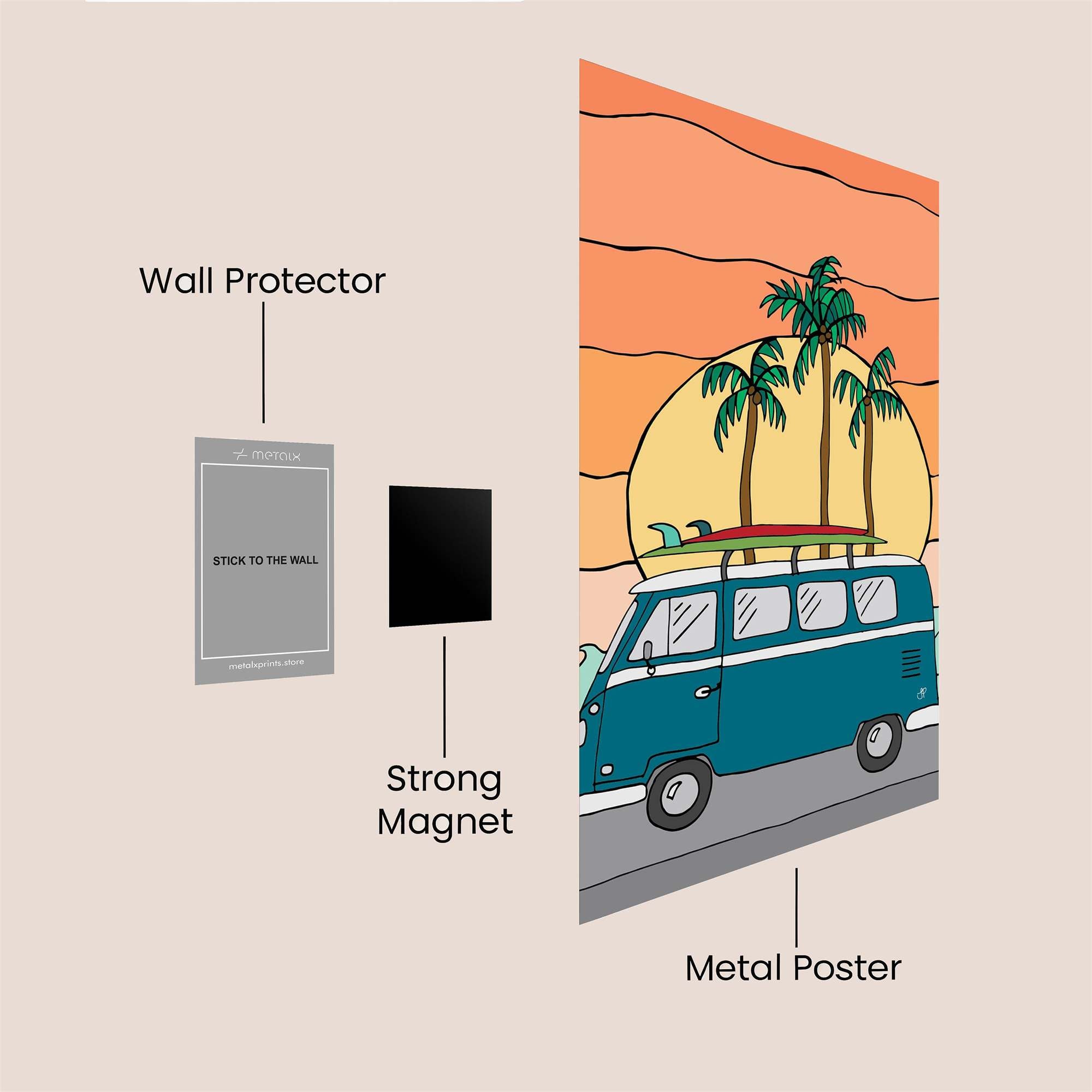 Sunset Serenity Safe Wall Magnetic / M