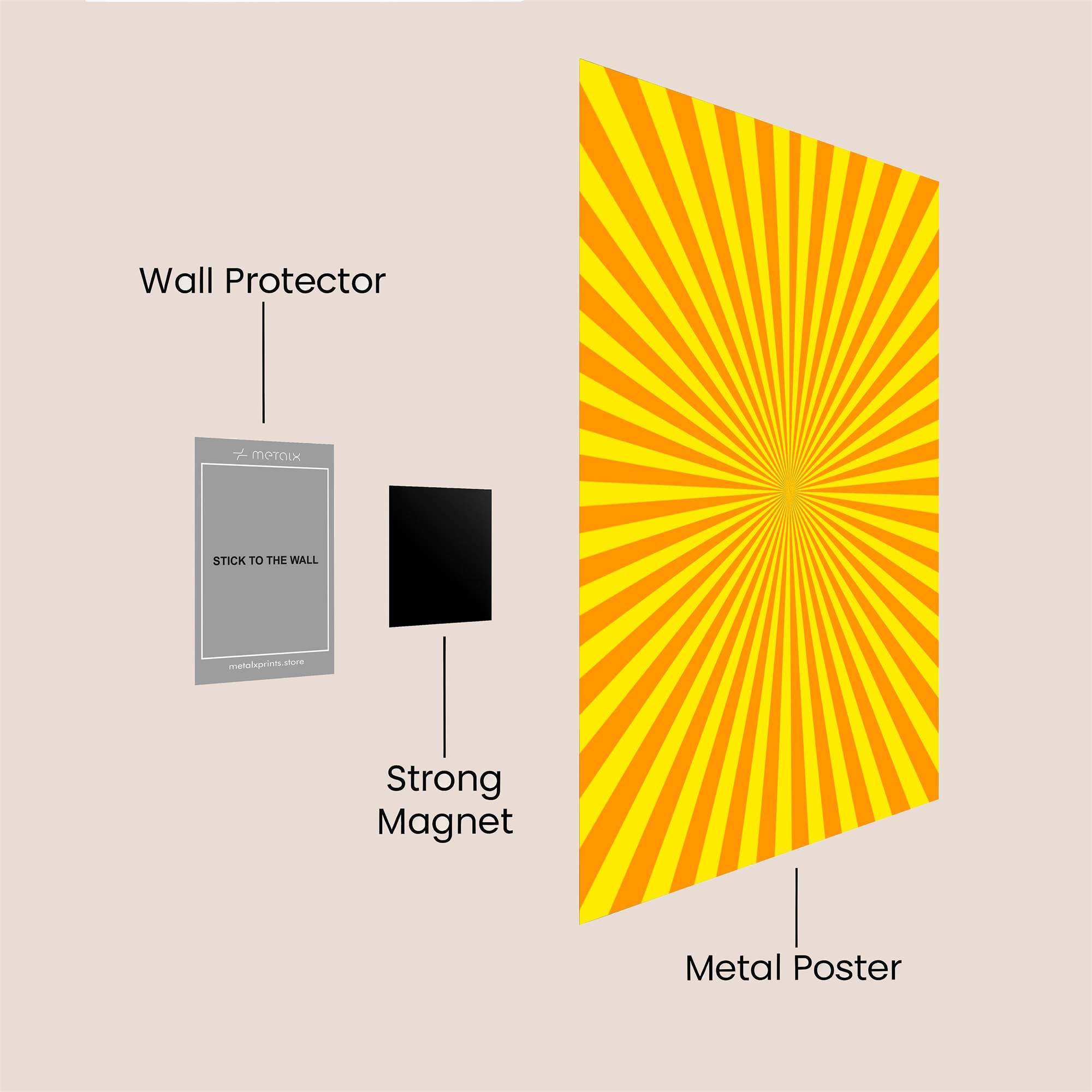 Sunburst Radiance Safe Wall Magnetic / M