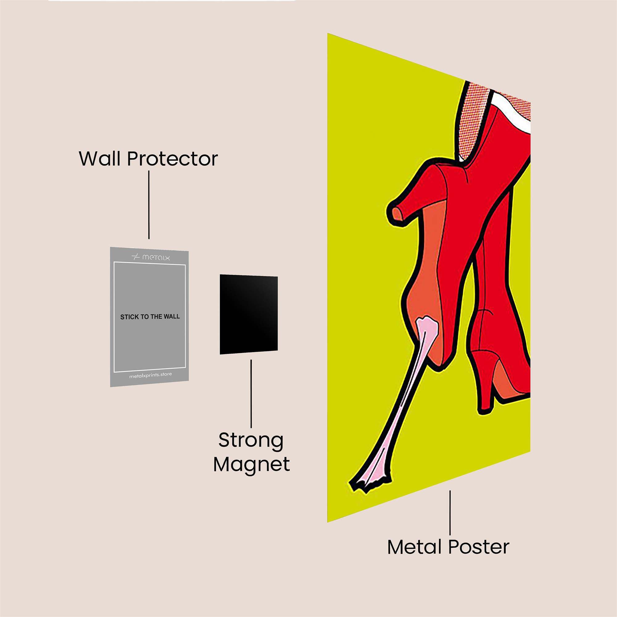 Heel Stretch Safe Wall Magnetic / M
