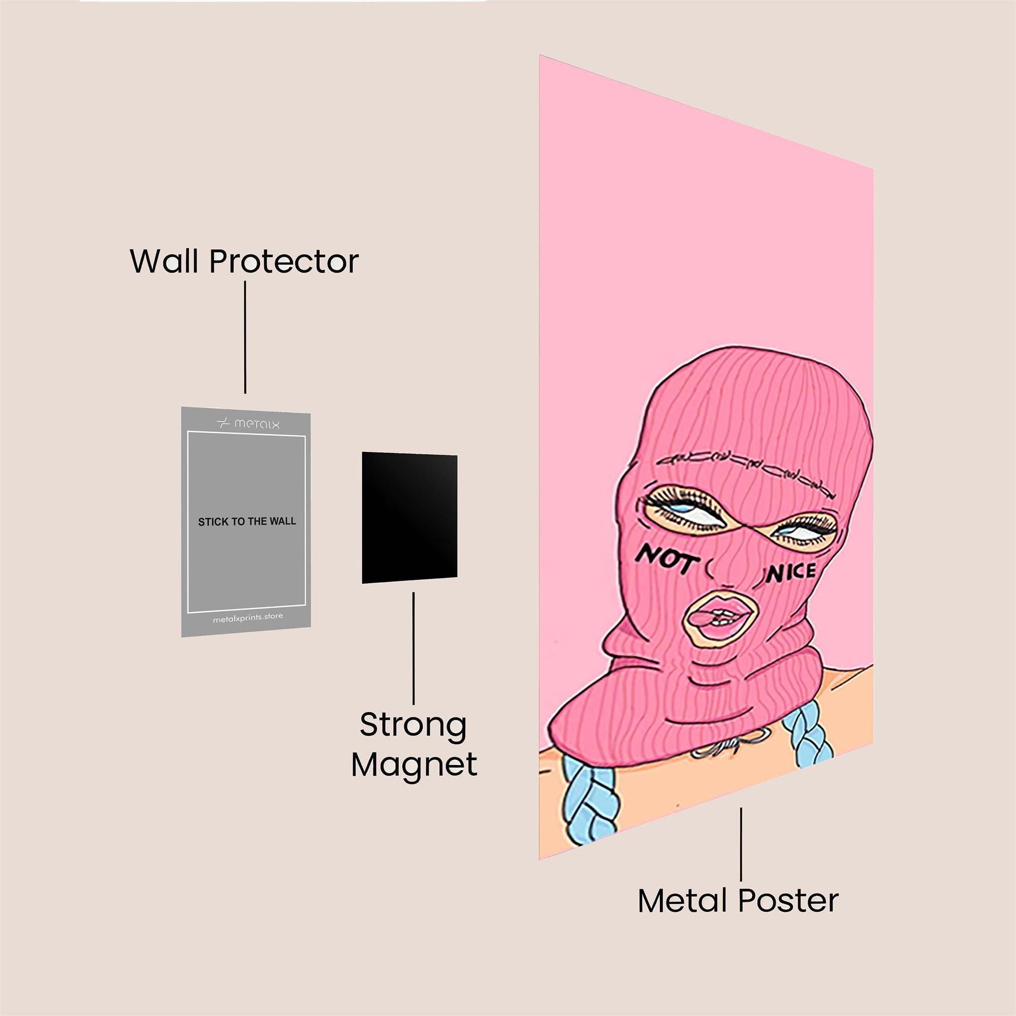Masked Rebellion Safe Wall Magnetic / M