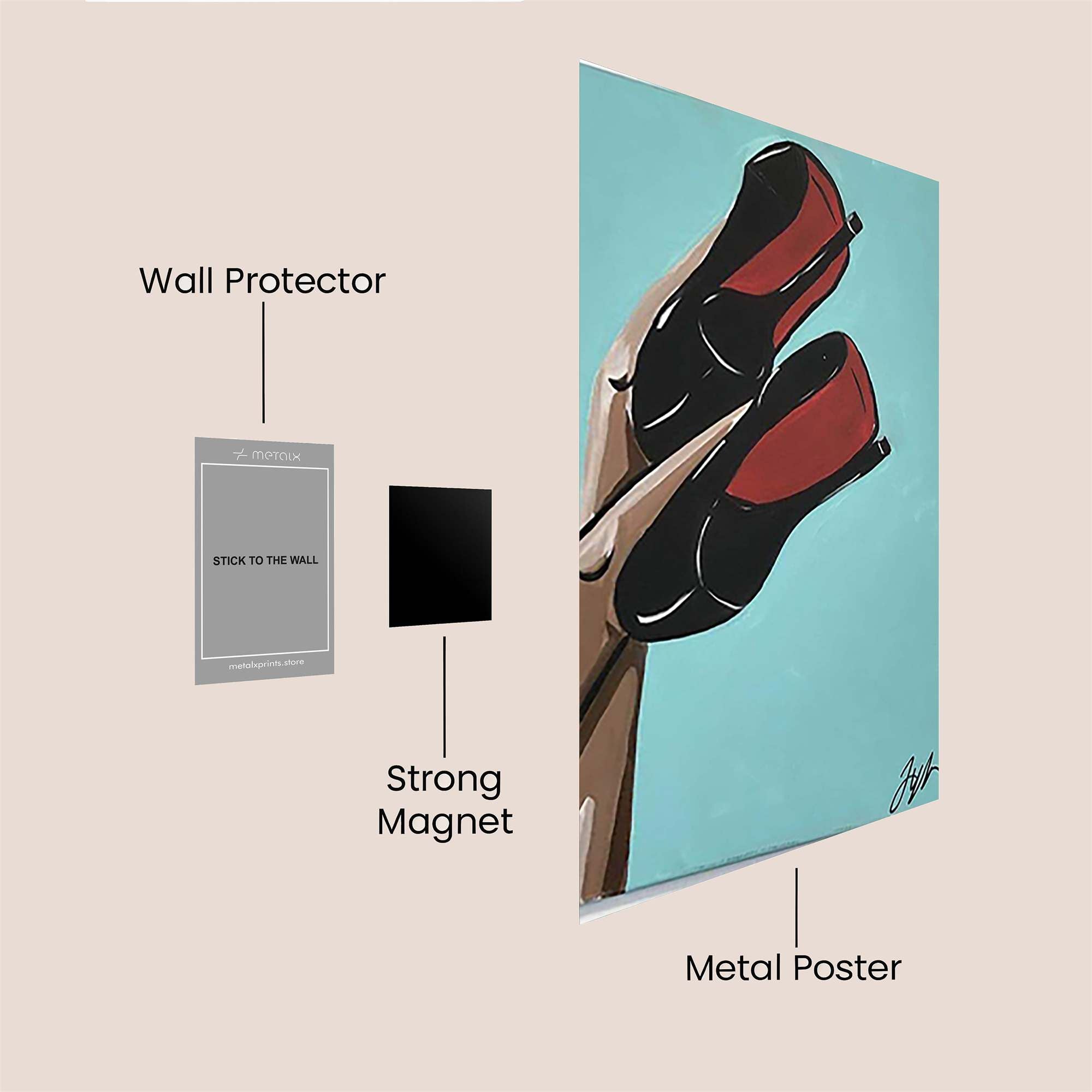 Heels Seductive Safe Wall Magnetic / M