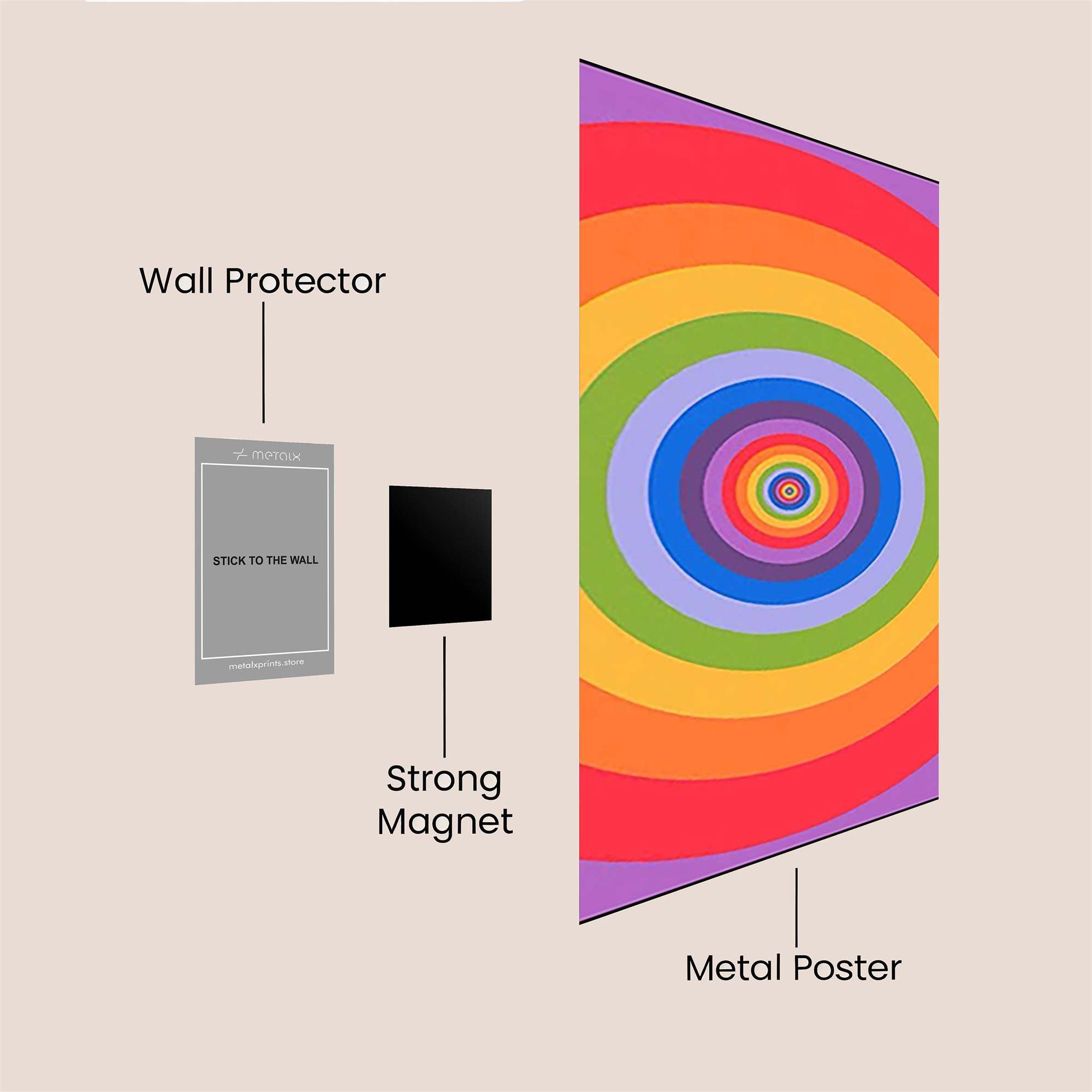 Rainbow Vortex Safe Wall Magnetic / M
