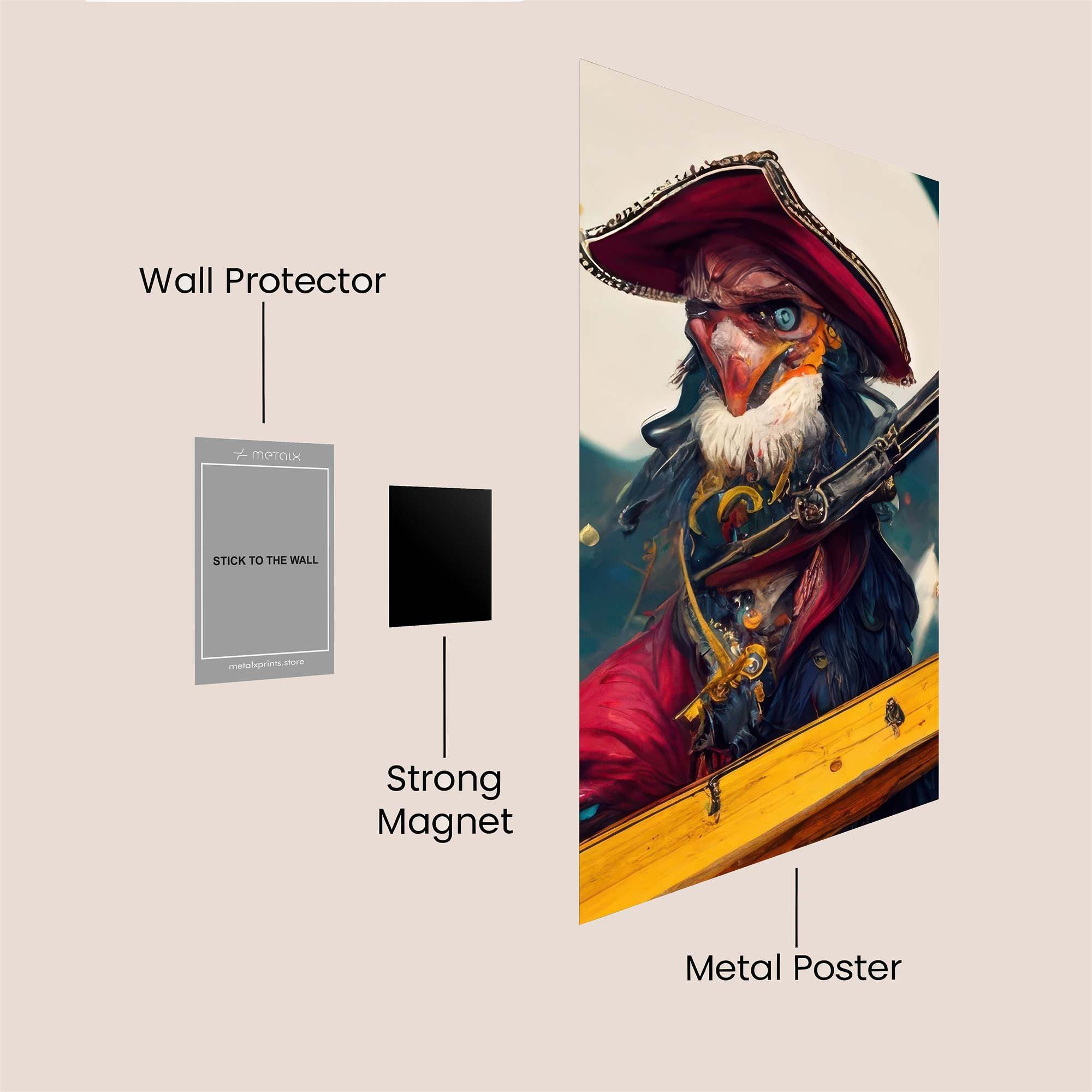 Pirate Menace Safe Wall Magnetic / M