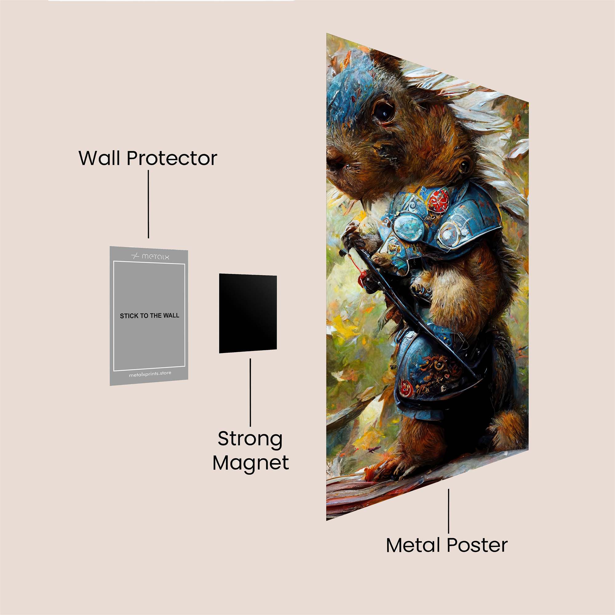 Warrior Squirrel Safe Wall Magnetic / M