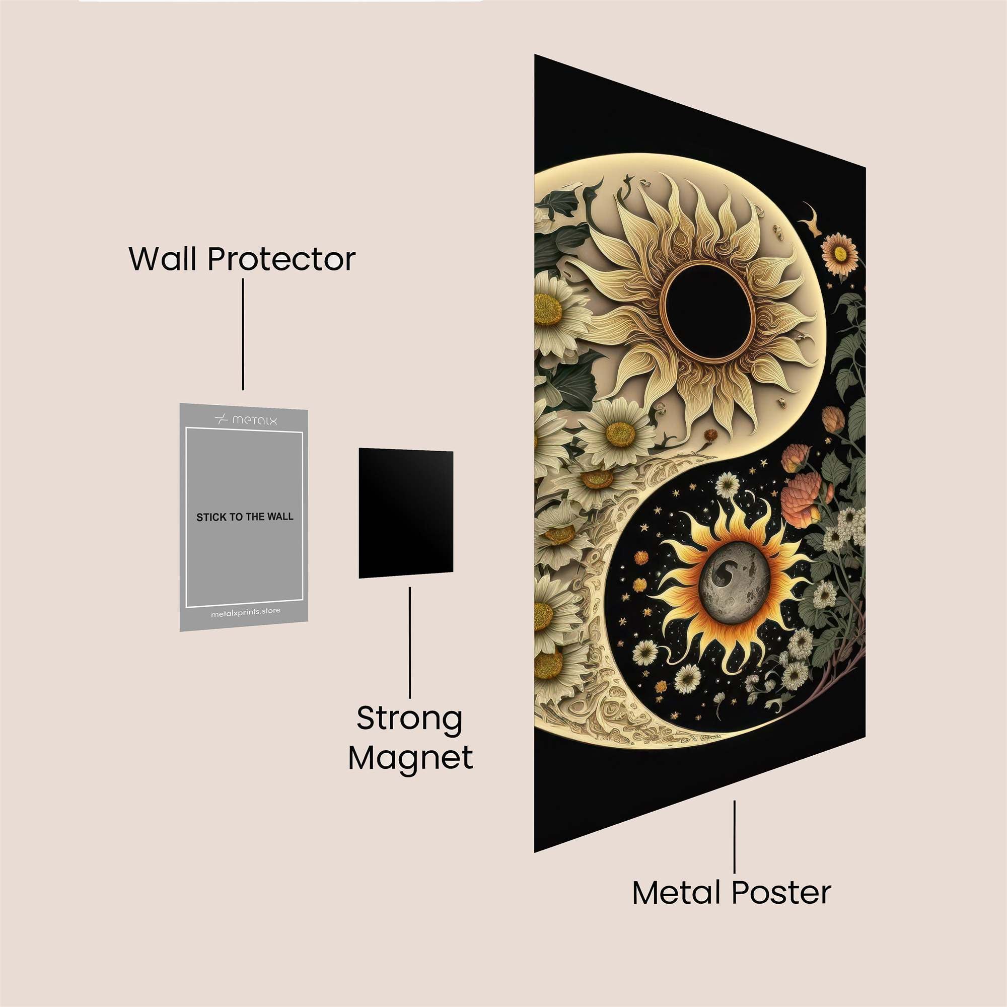 Sunflower Serenity Safe Wall Magnetic / M