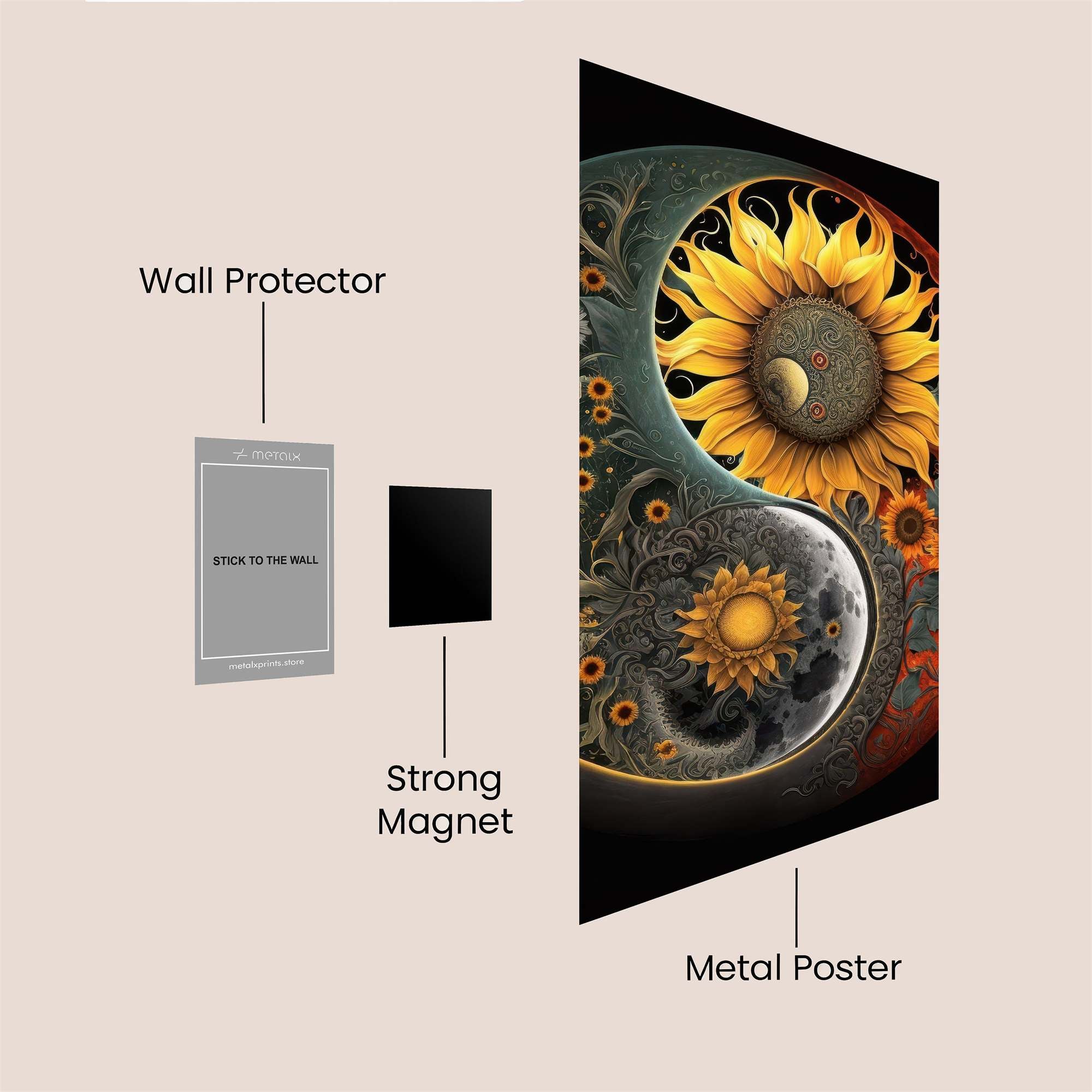 Sunflower Harmony Safe Wall Magnetic / M
