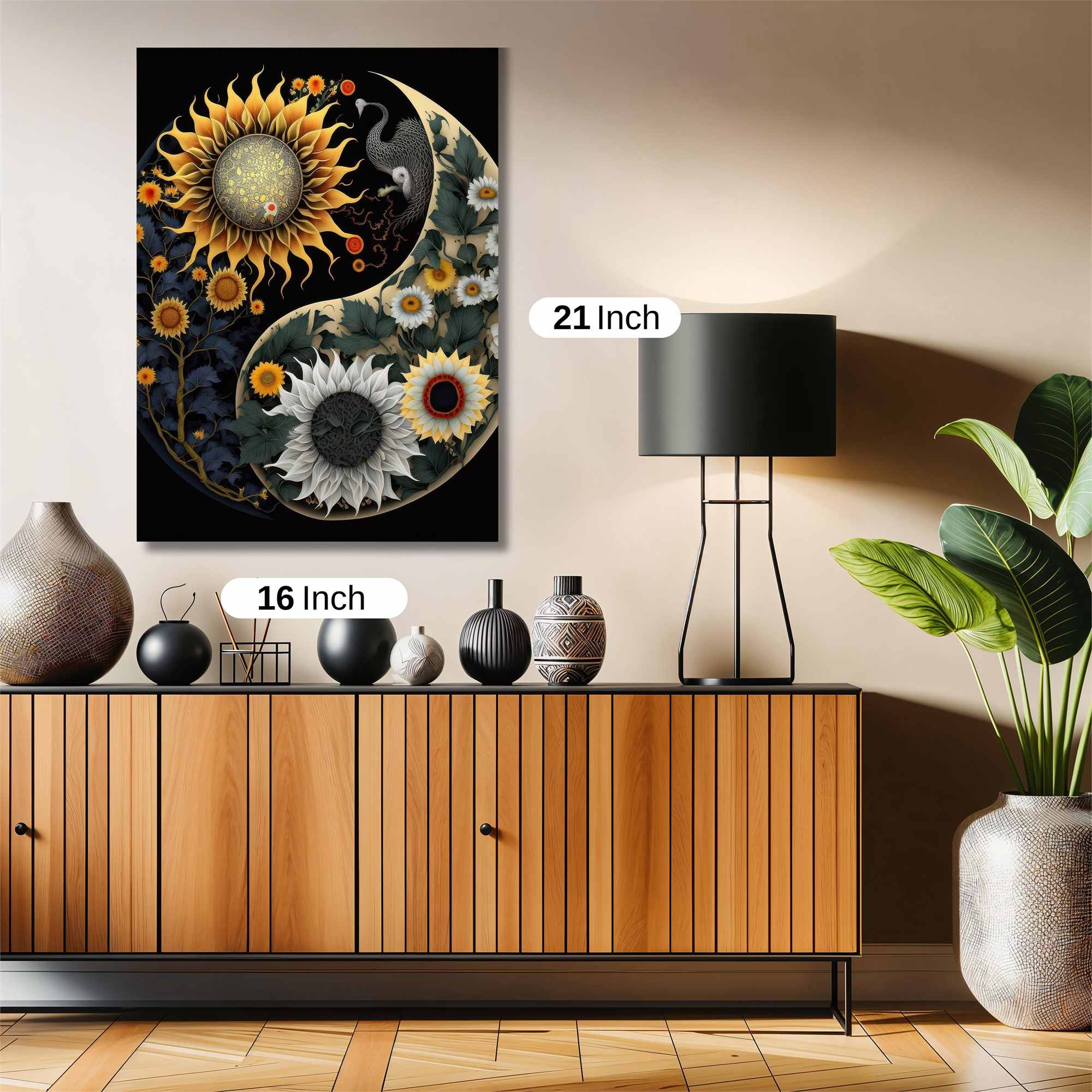Sunflower Serenity Safe Wall Magnetic / M