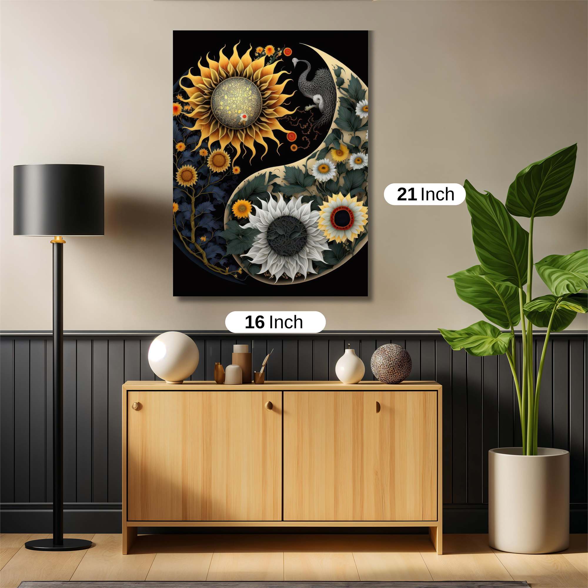 Sunflower Serenity Safe Wall Magnetic / M