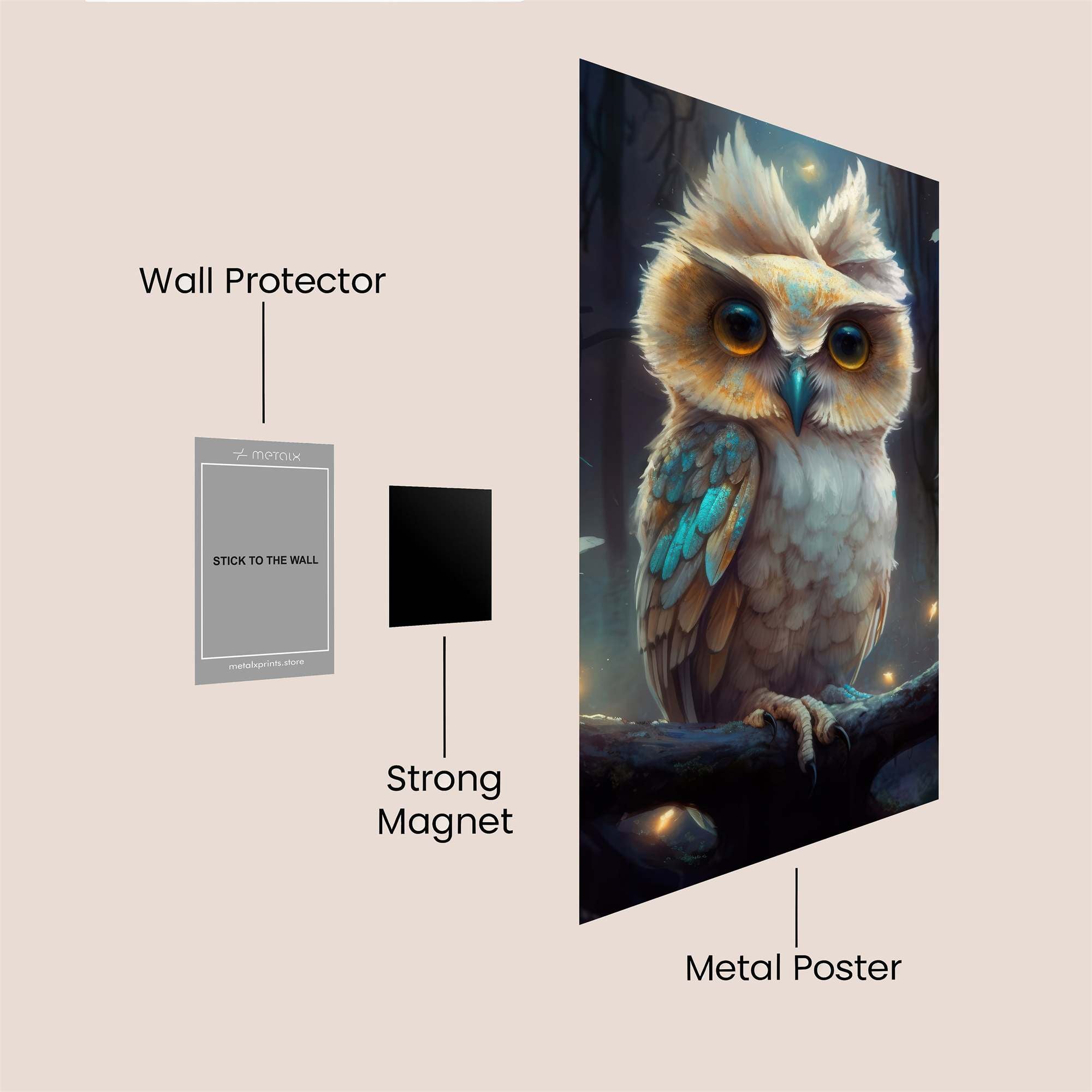 Owl Enchantment Safe Wall Magnetic / M
