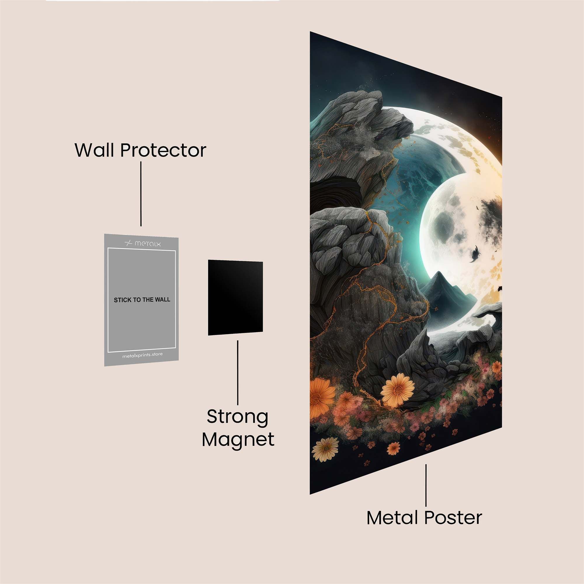 Moonlit Tranquility Safe Wall Magnetic / M