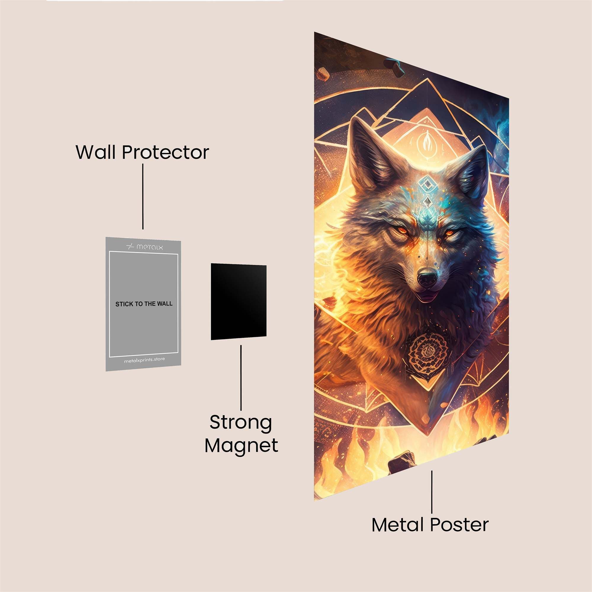 Wolf Enigma Safe Wall Magnetic / M