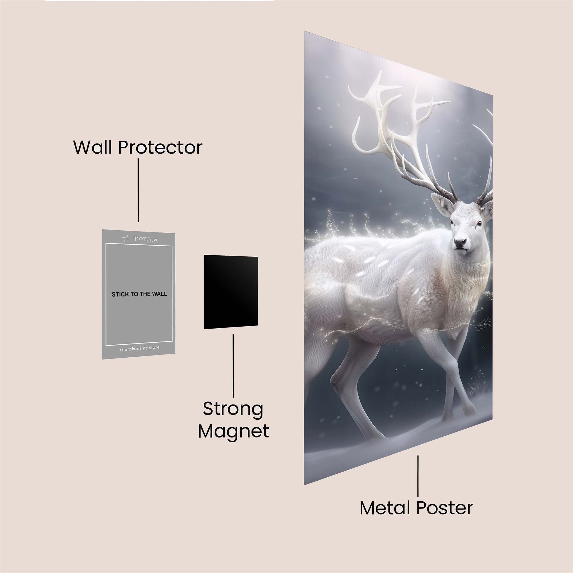 Ethereal Stag Safe Wall Magnetic / M