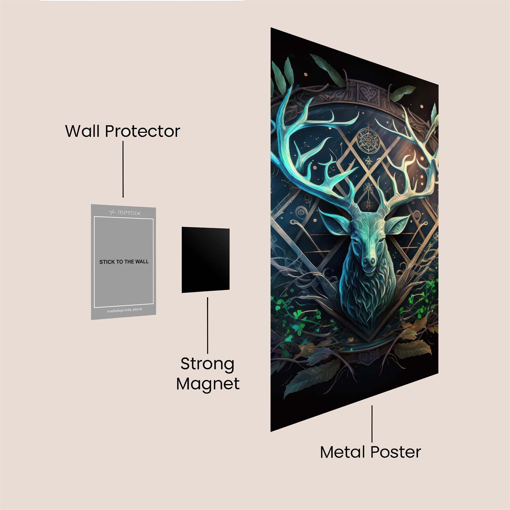 Stag Enchantment Safe Wall Magnetic / M