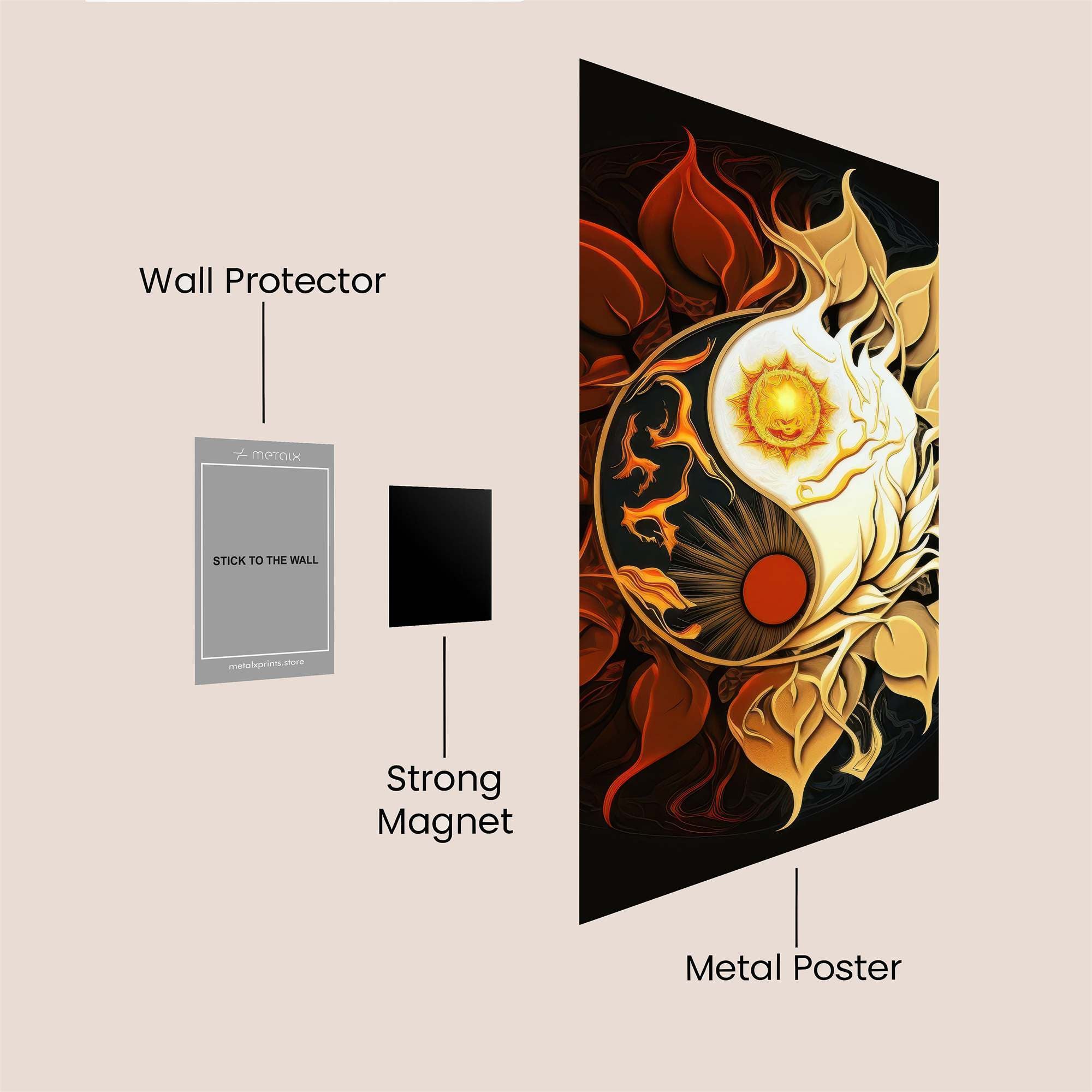 Sunflower Harmony Safe Wall Magnetic / M