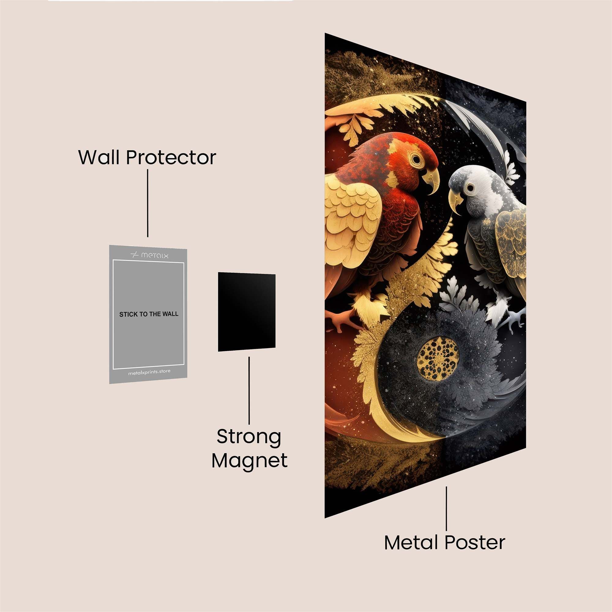 Parrot Paradox Safe Wall Magnetic / M