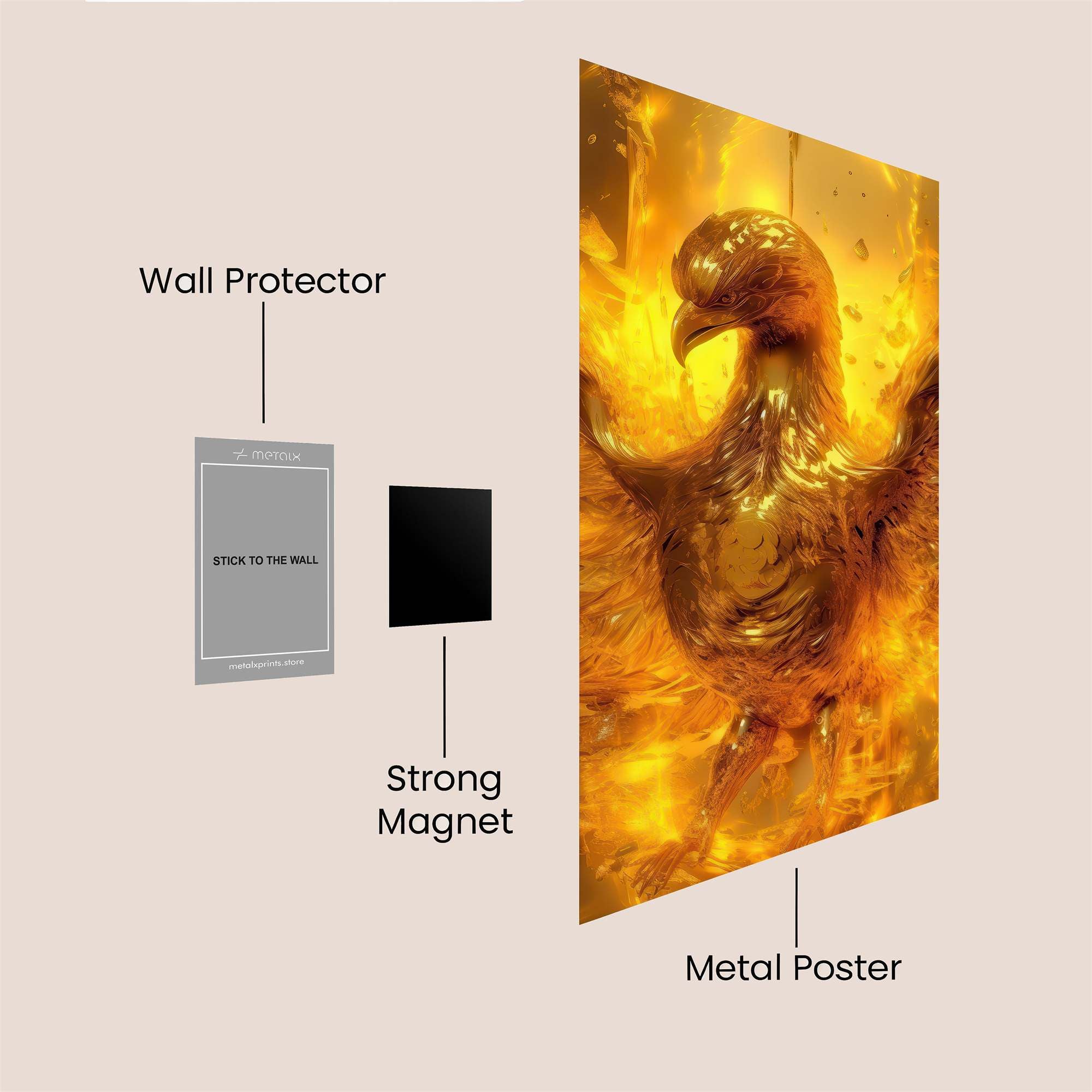 Phoenix Rebirth Safe Wall Magnetic / M