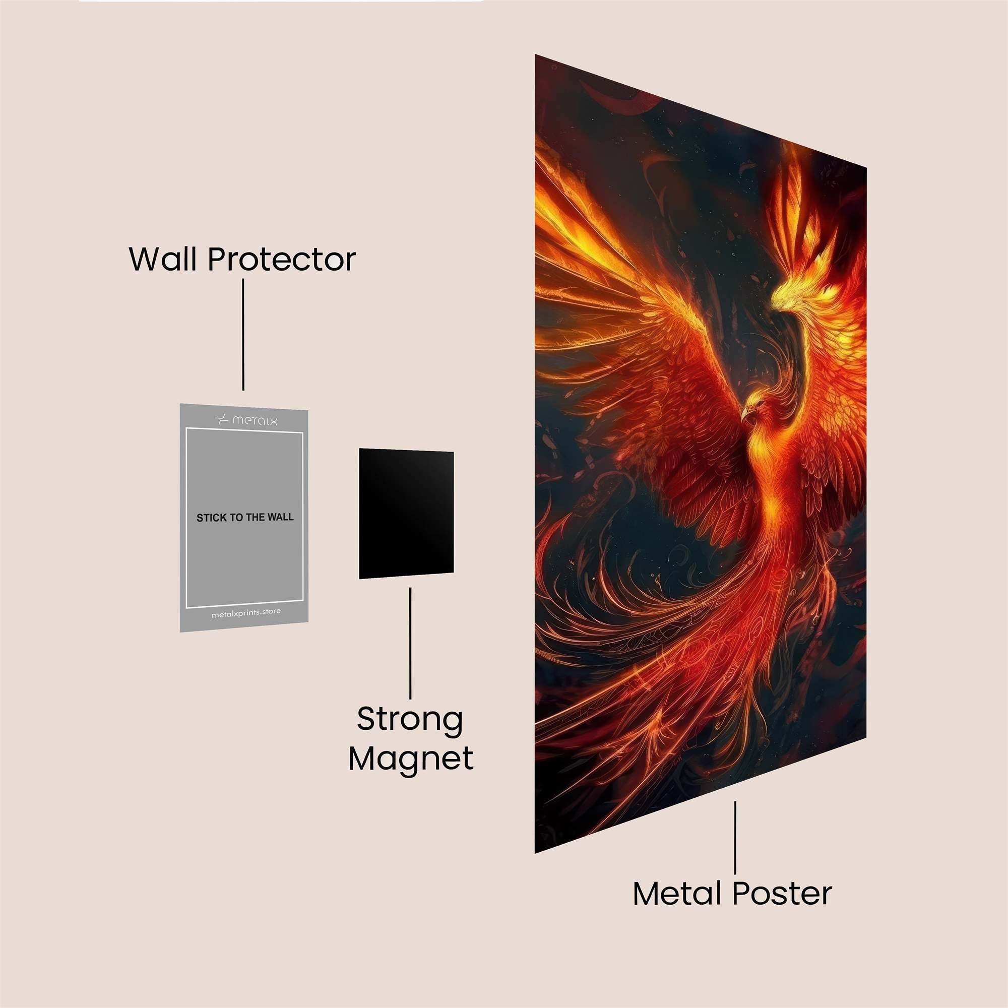Phoenix Resurgence Safe Wall Magnetic / M