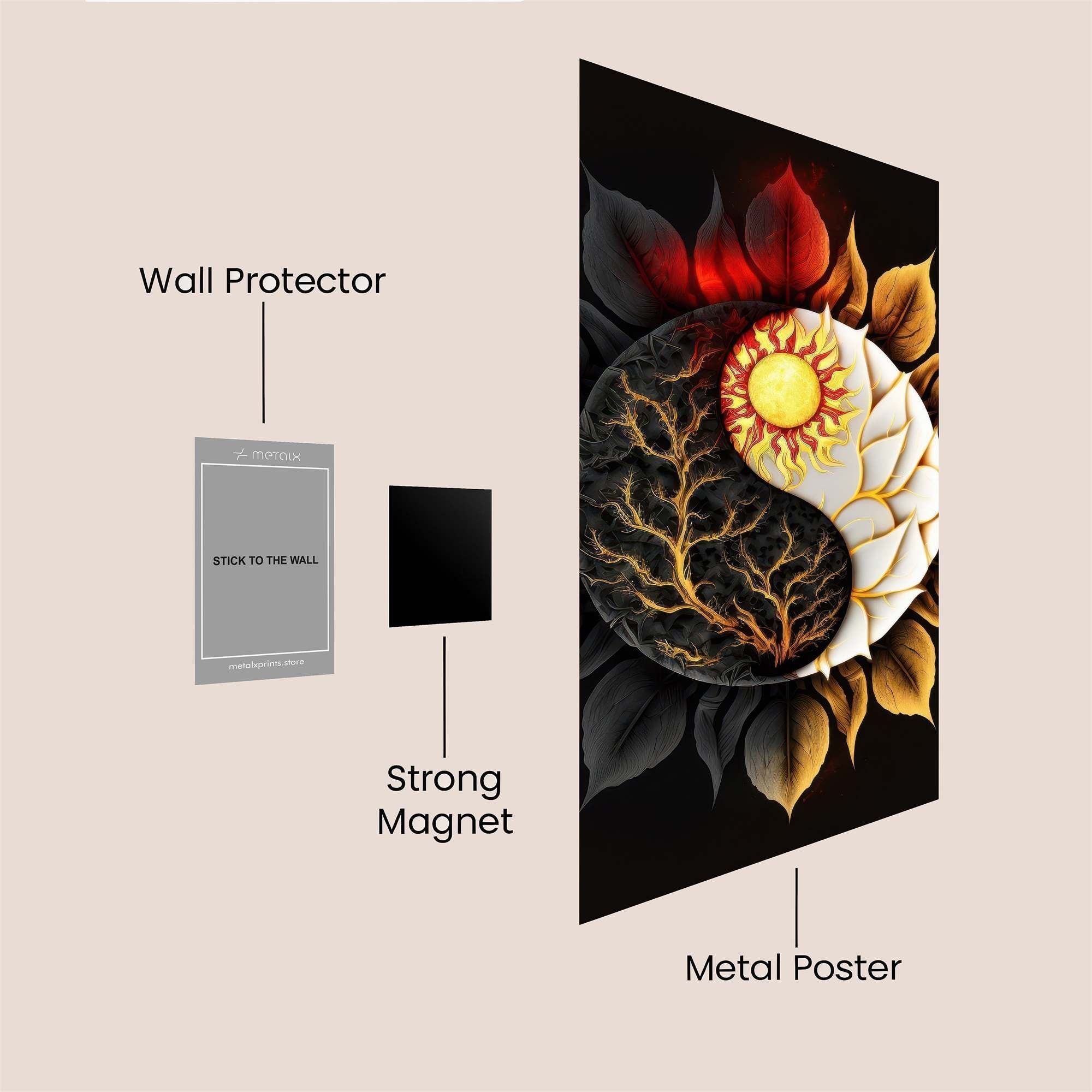 Sunlit Harmony Safe Wall Magnetic / M