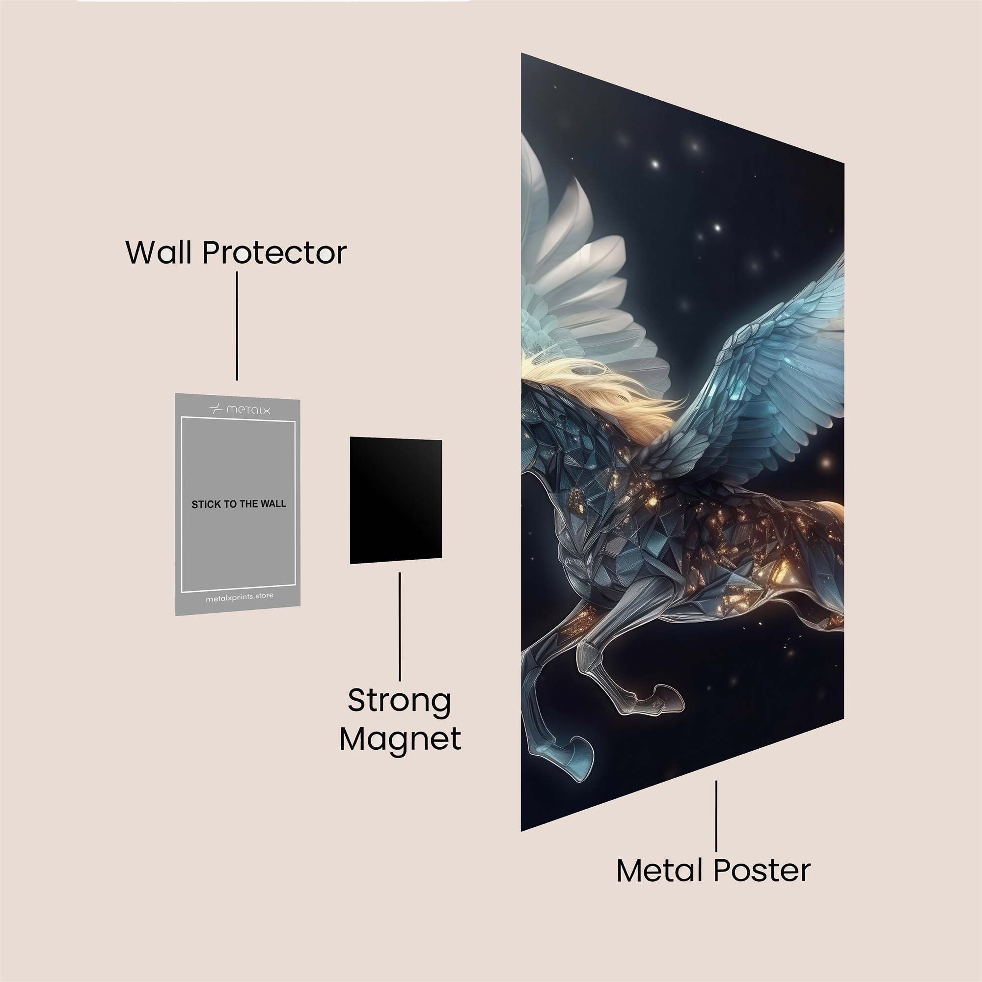 Pegasus Ethereal Safe Wall Magnetic / M