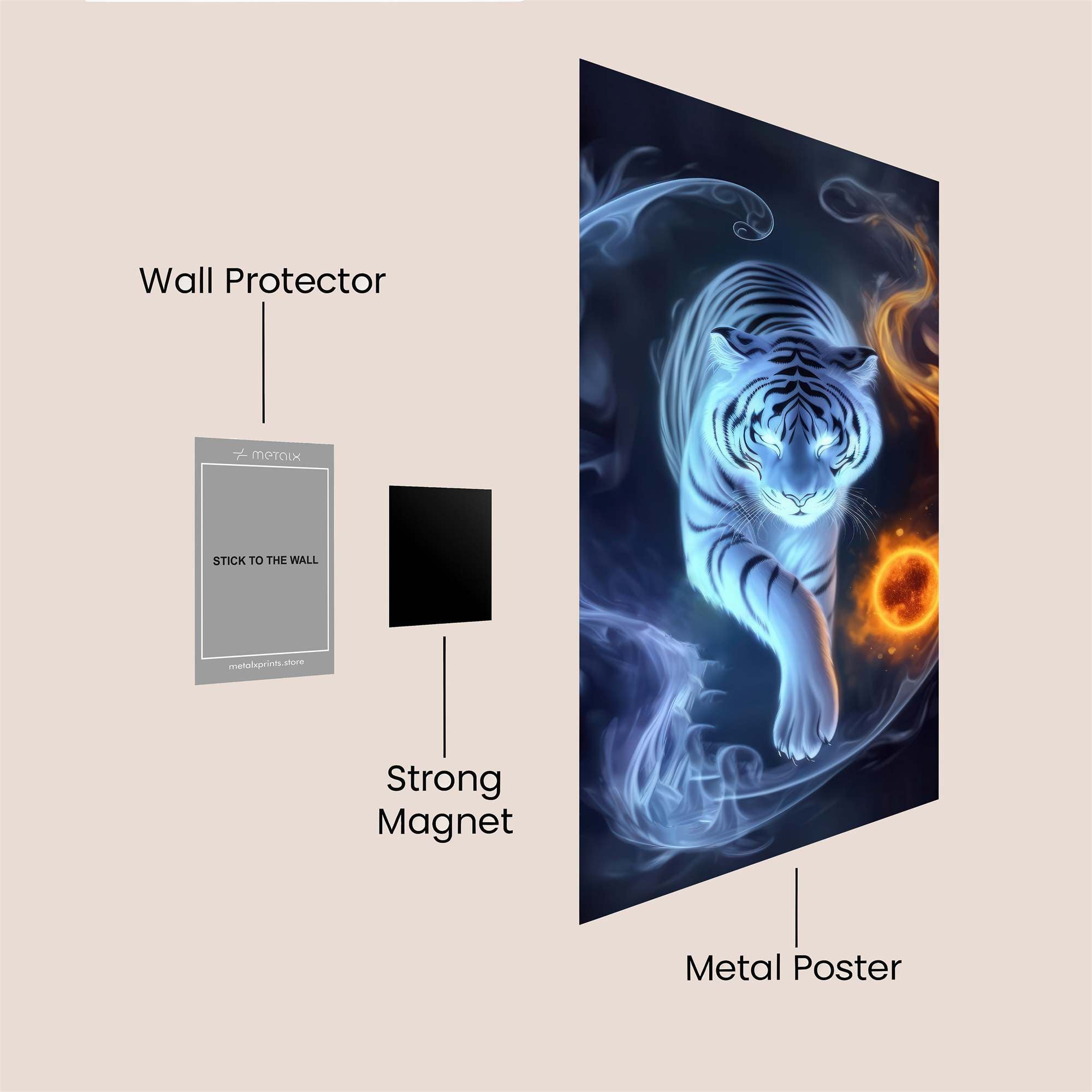 Tiger Harmony Safe Wall Magnetic / M