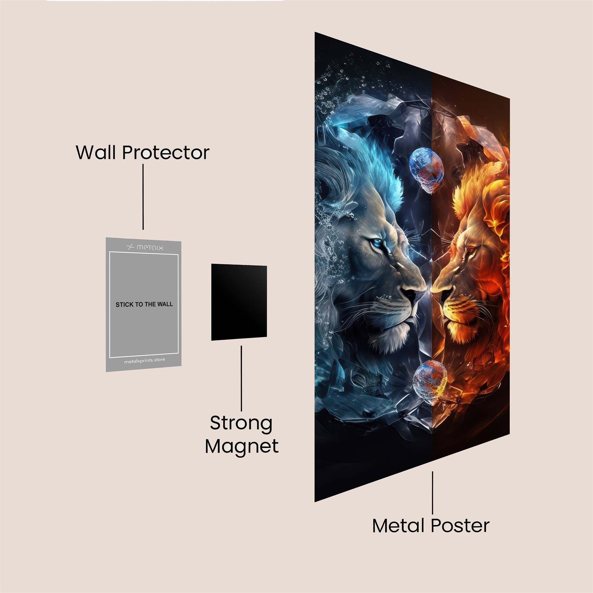 Lion Harmony Safe Wall Magnetic / M