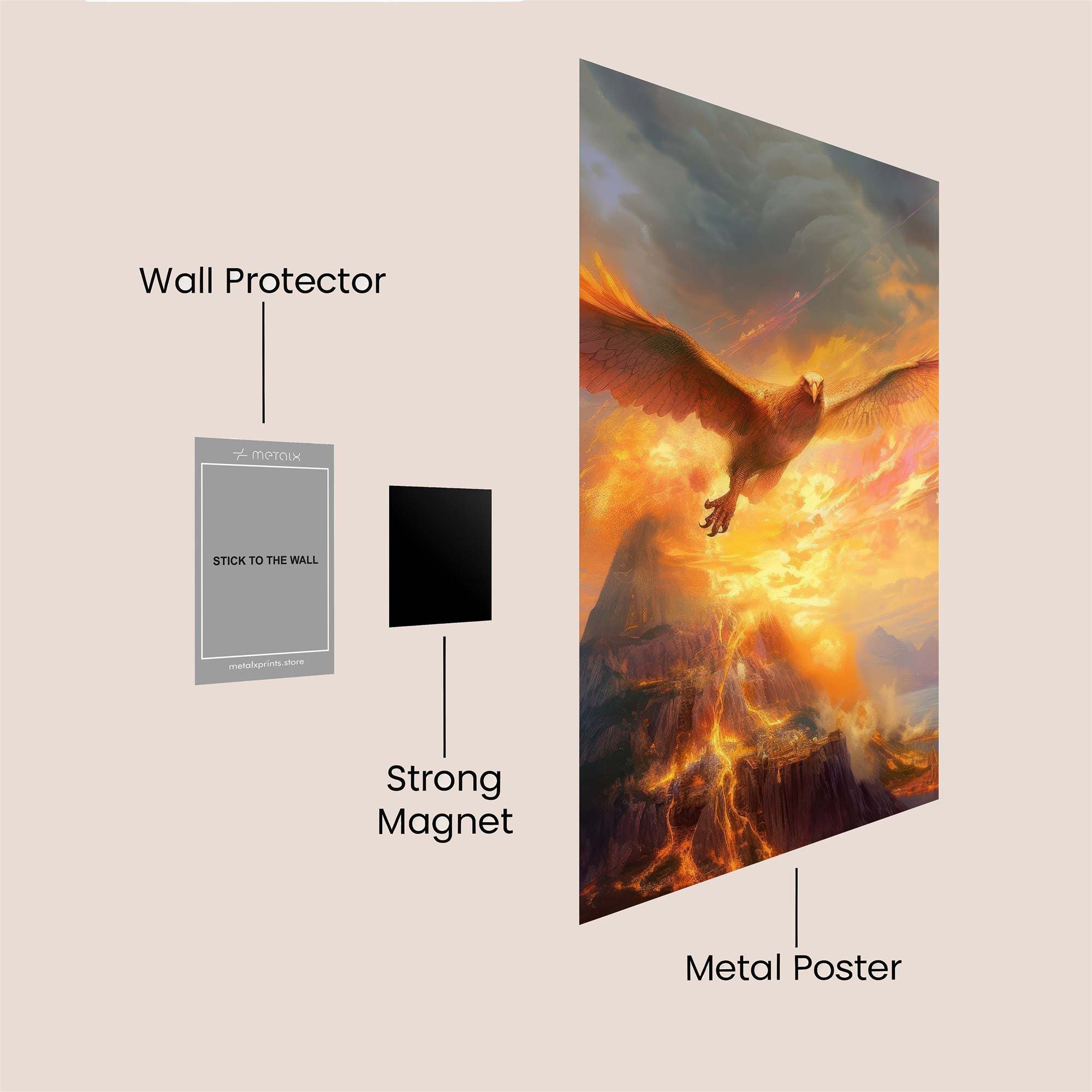 Phoenix Resurgence Safe Wall Magnetic / M