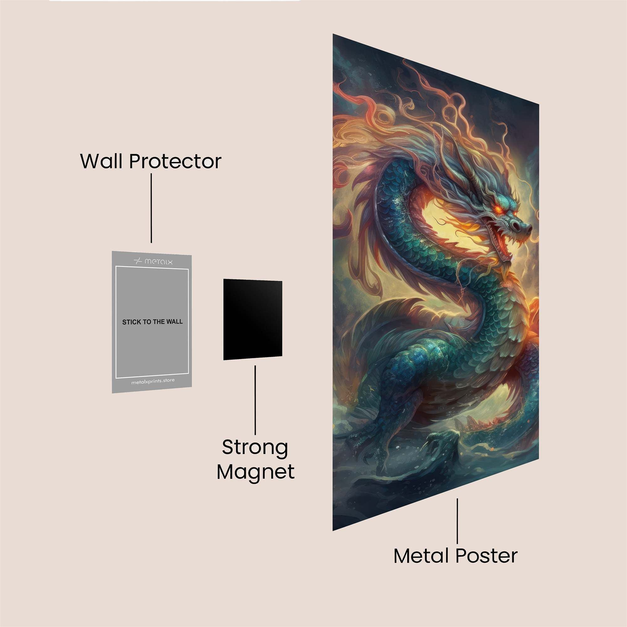 Dragon Blaze Safe Wall Magnetic / M