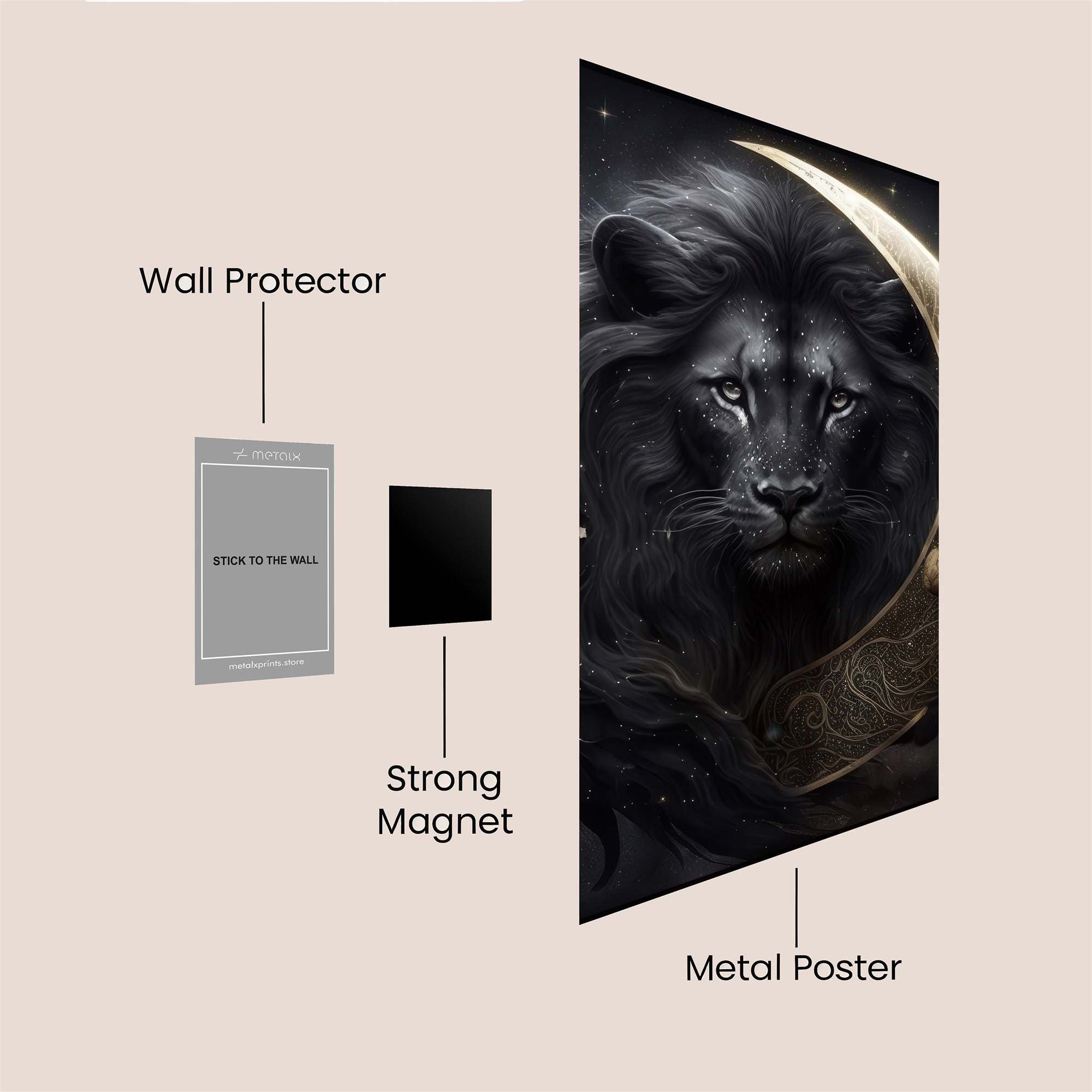 Lion Mystic Safe Wall Magnetic / M
