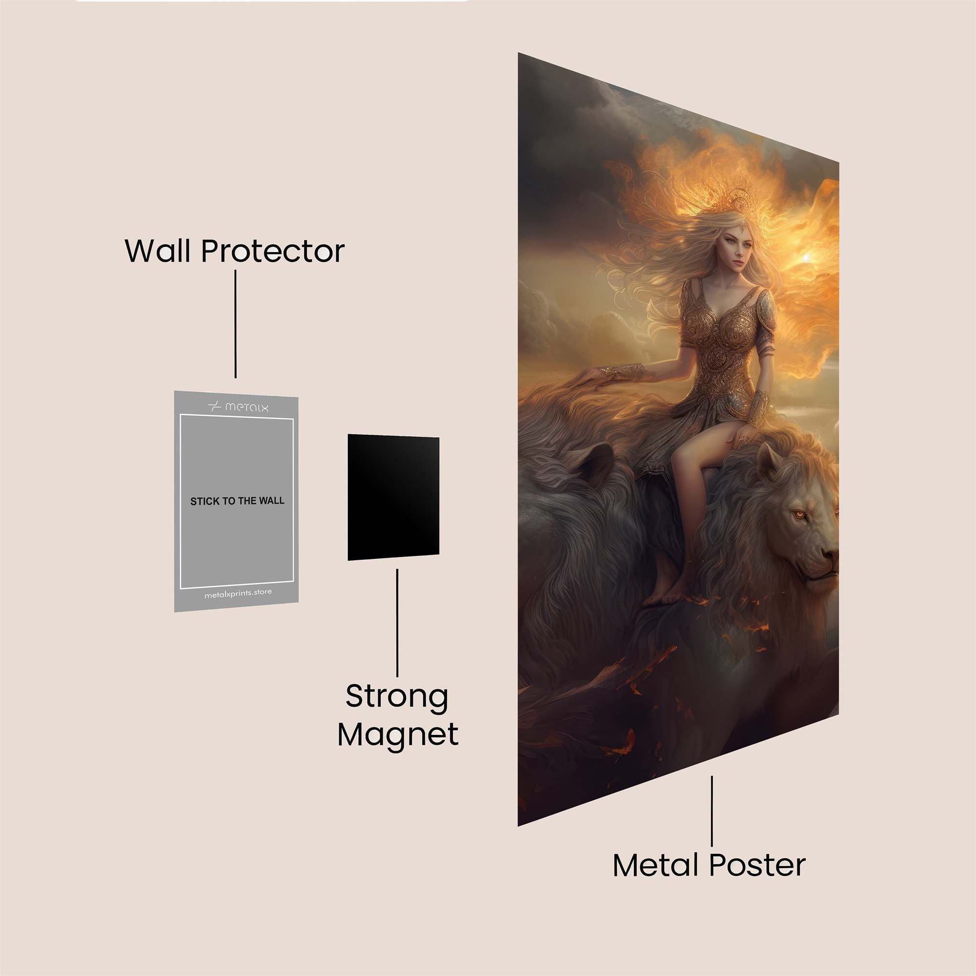 Lioness Blaze Safe Wall Magnetic / M