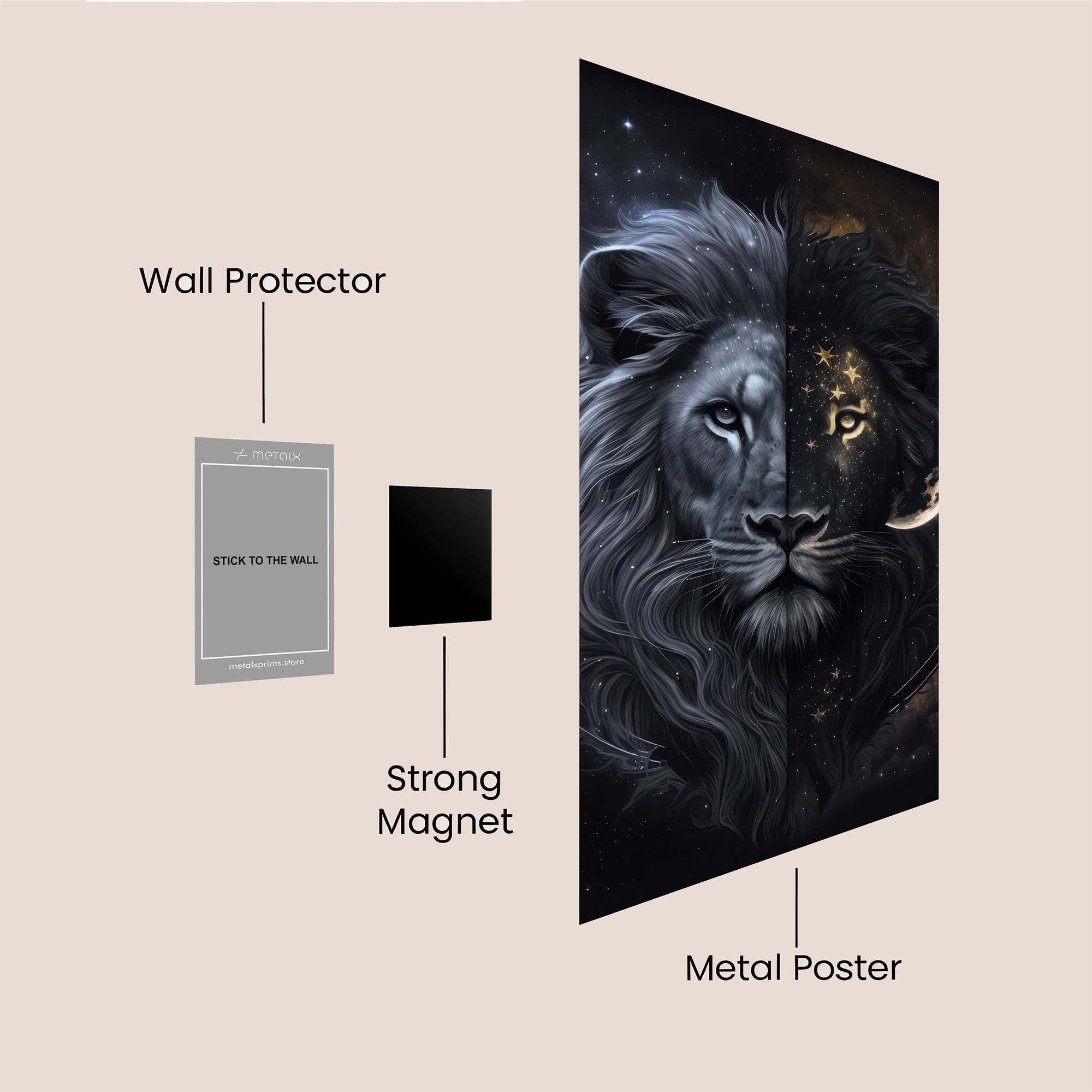 Lion Cosmic Safe Wall Magnetic / M
