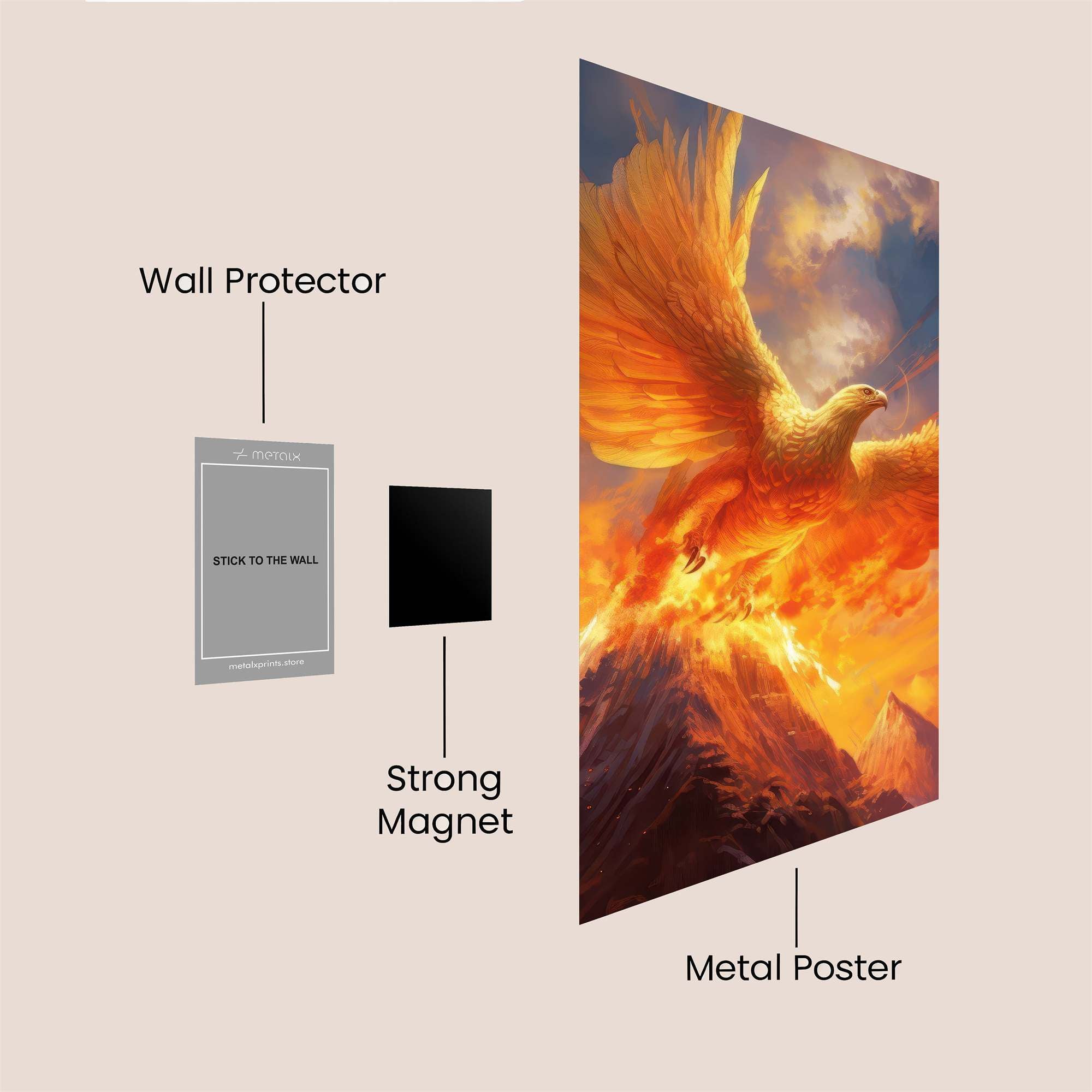 Phoenix Ascend Safe Wall Magnetic / M