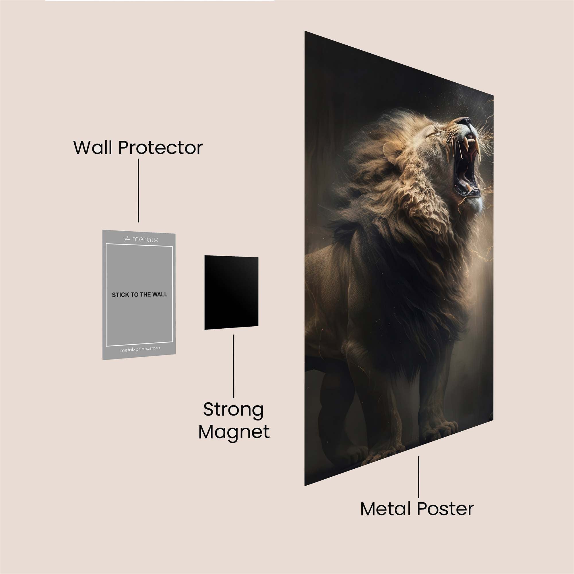 Lion Thunder Safe Wall Magnetic / M