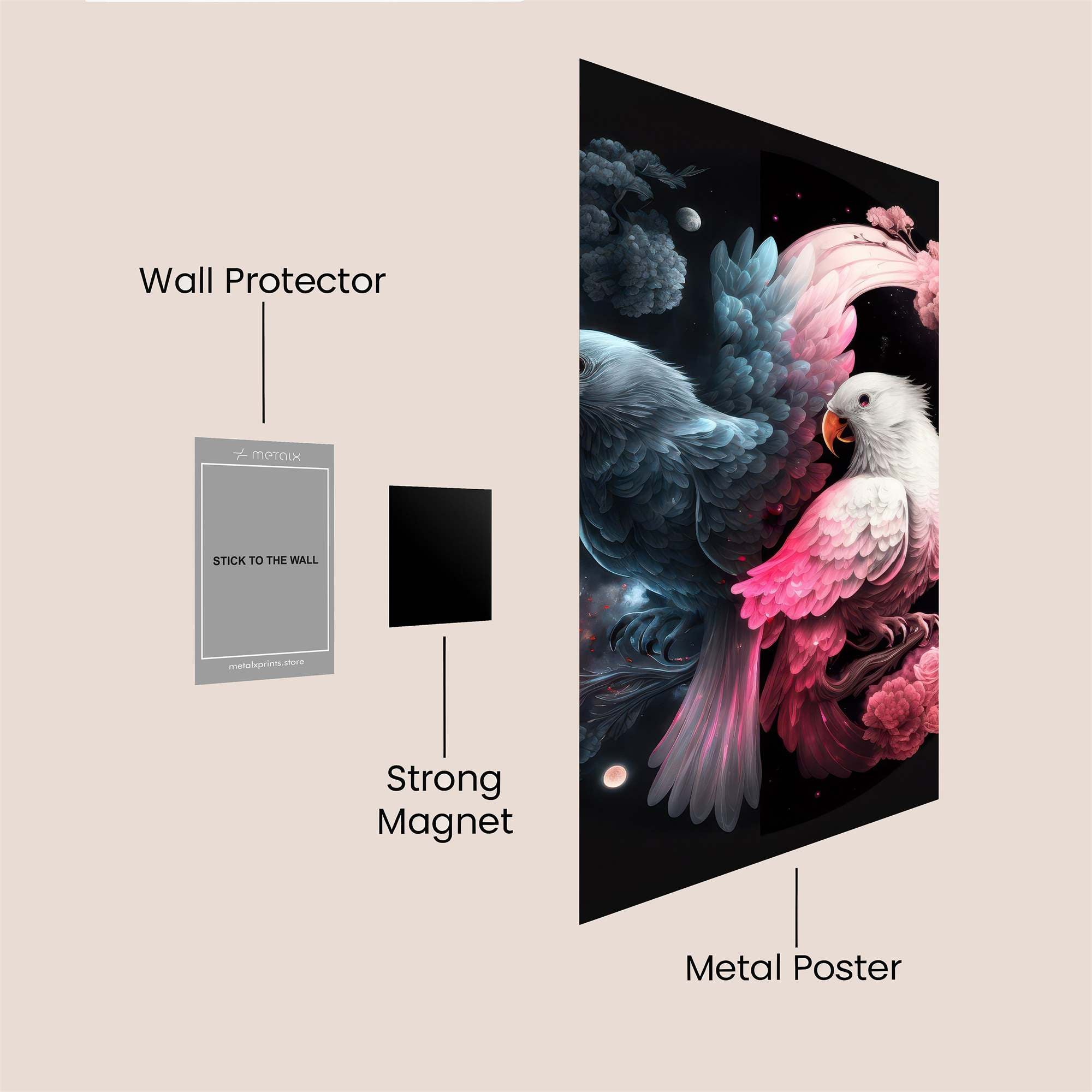 Parrot Paradox Safe Wall Magnetic / M