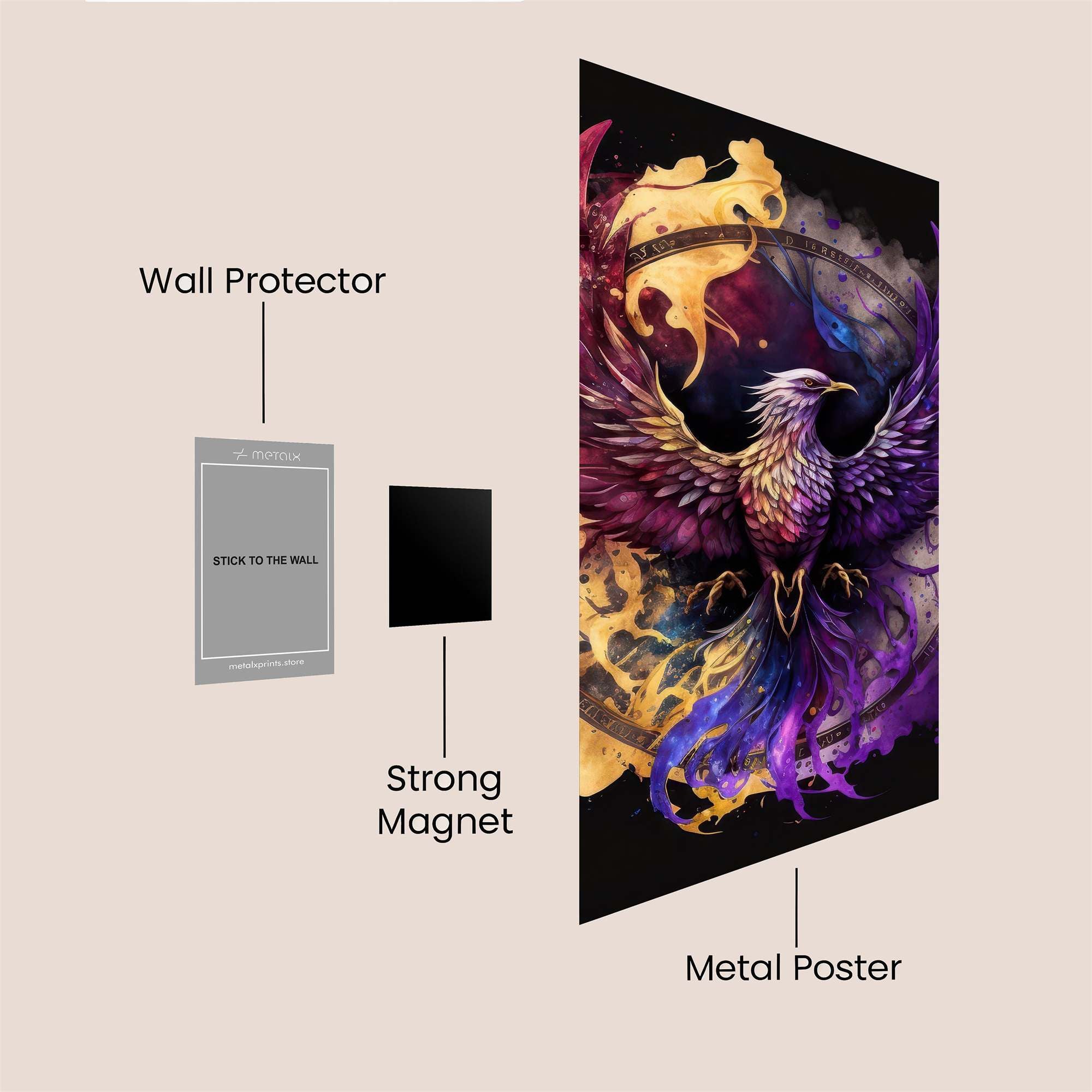 Phoenix Rebirth Safe Wall Magnetic / M