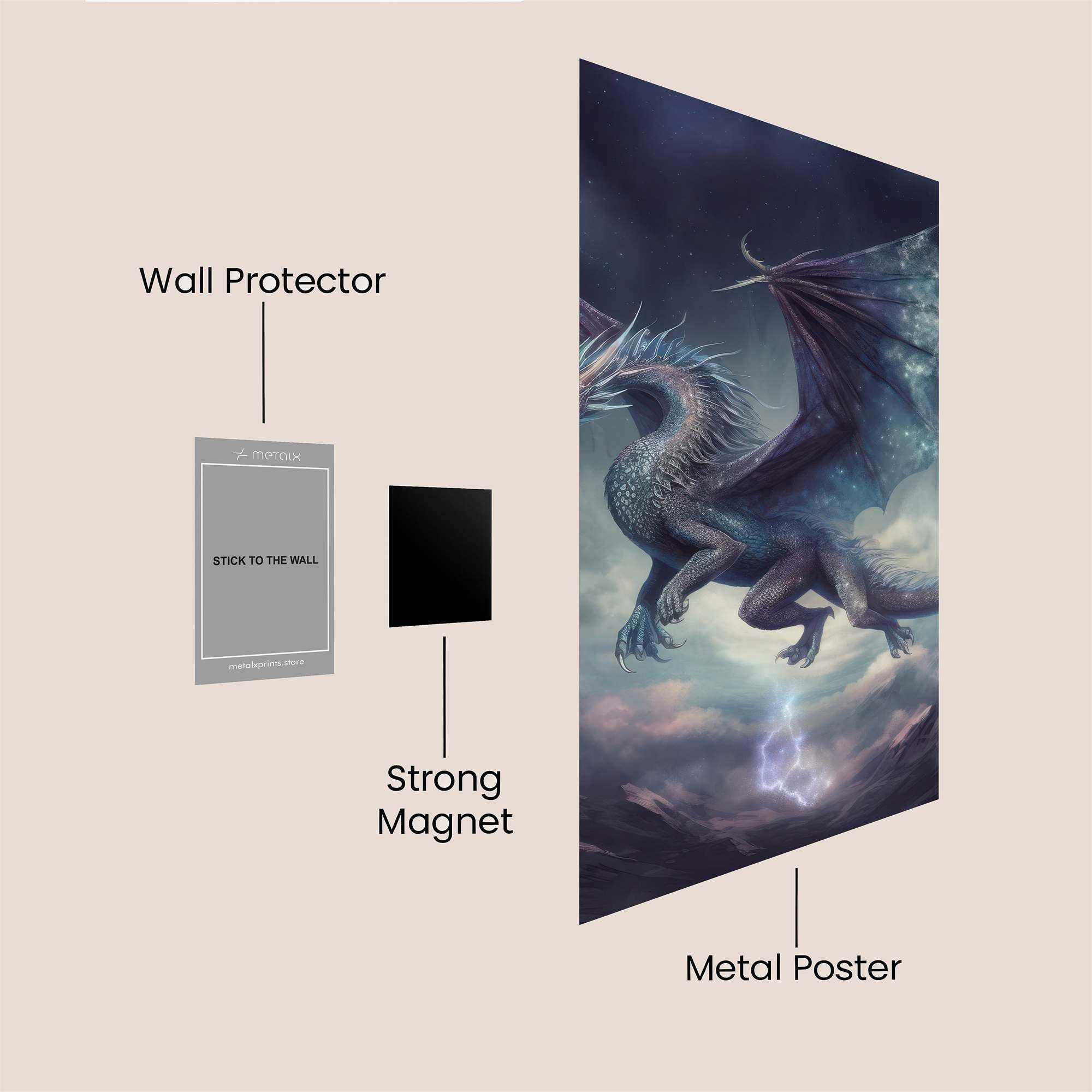 Dragon Majesty Safe Wall Magnetic / M