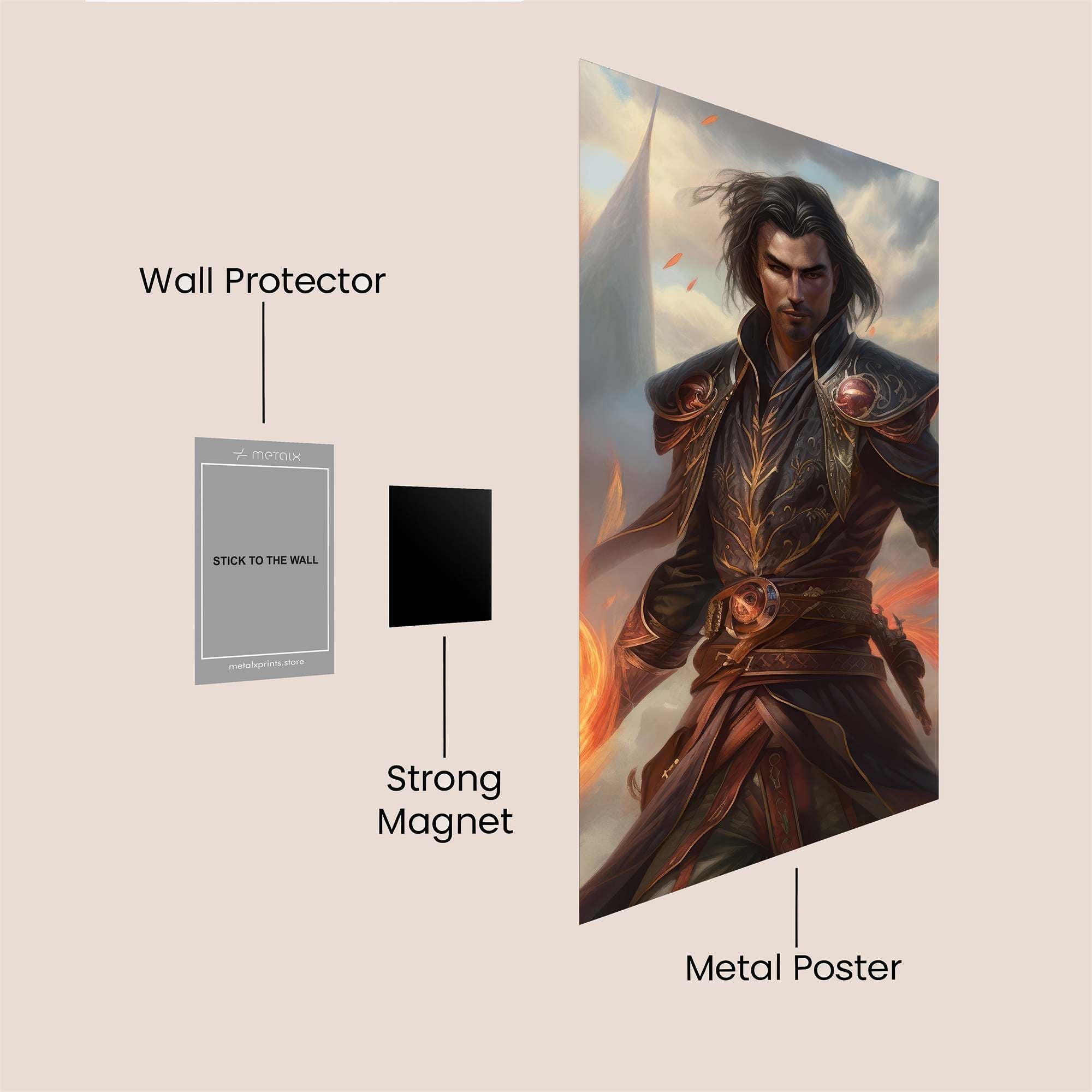 Mage Ablaze Safe Wall Magnetic / M