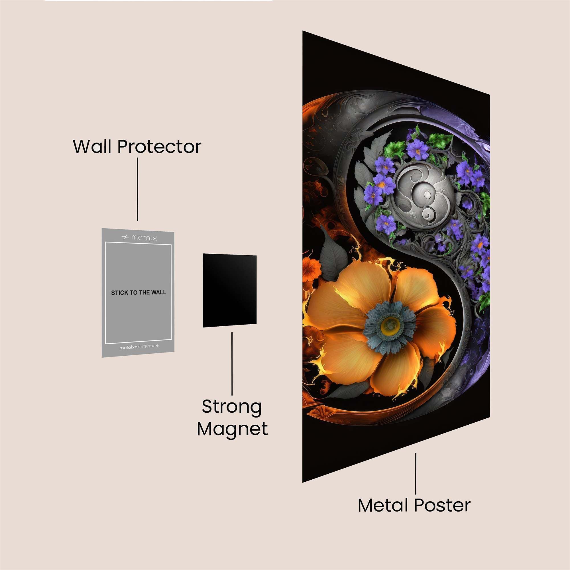 Yin-Yang Serenity Safe Wall Magnetic / M