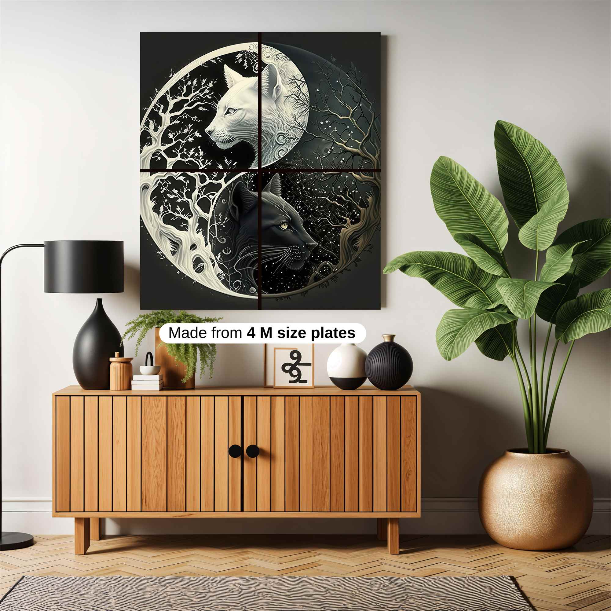 Feline Harmony Safe Wall Magnetic / M