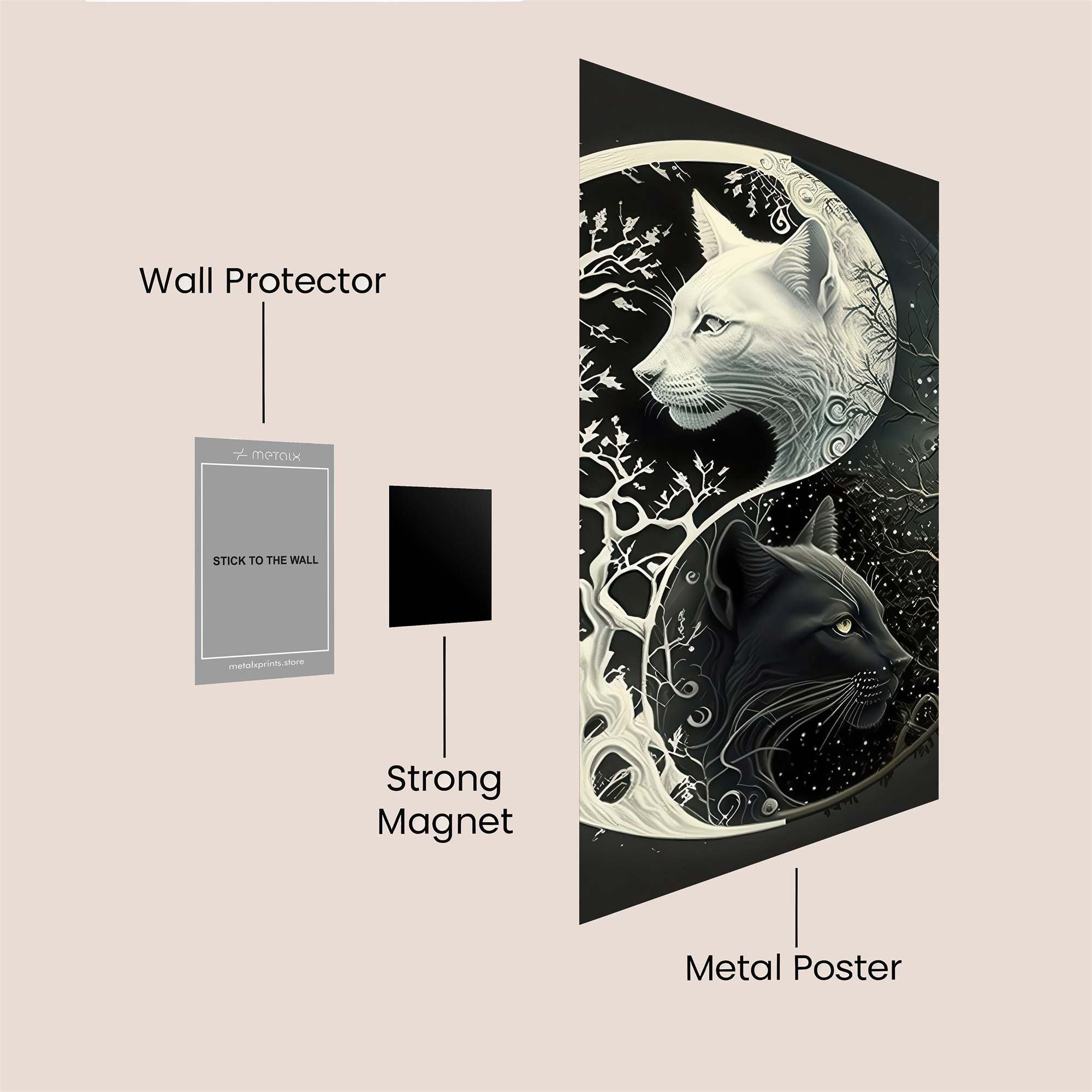 Feline Harmony Safe Wall Magnetic / M