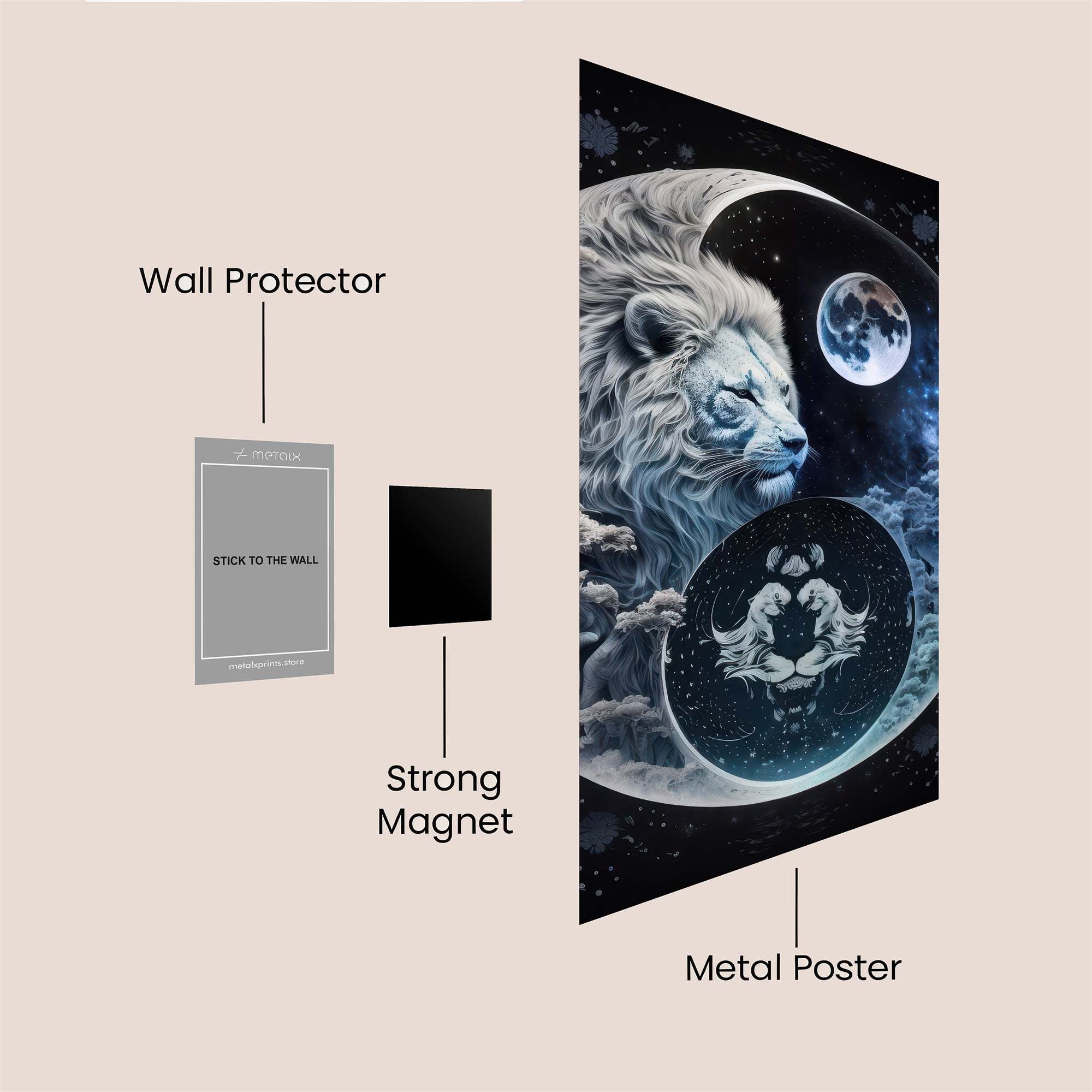 Lion Serenity Safe Wall Magnetic / M