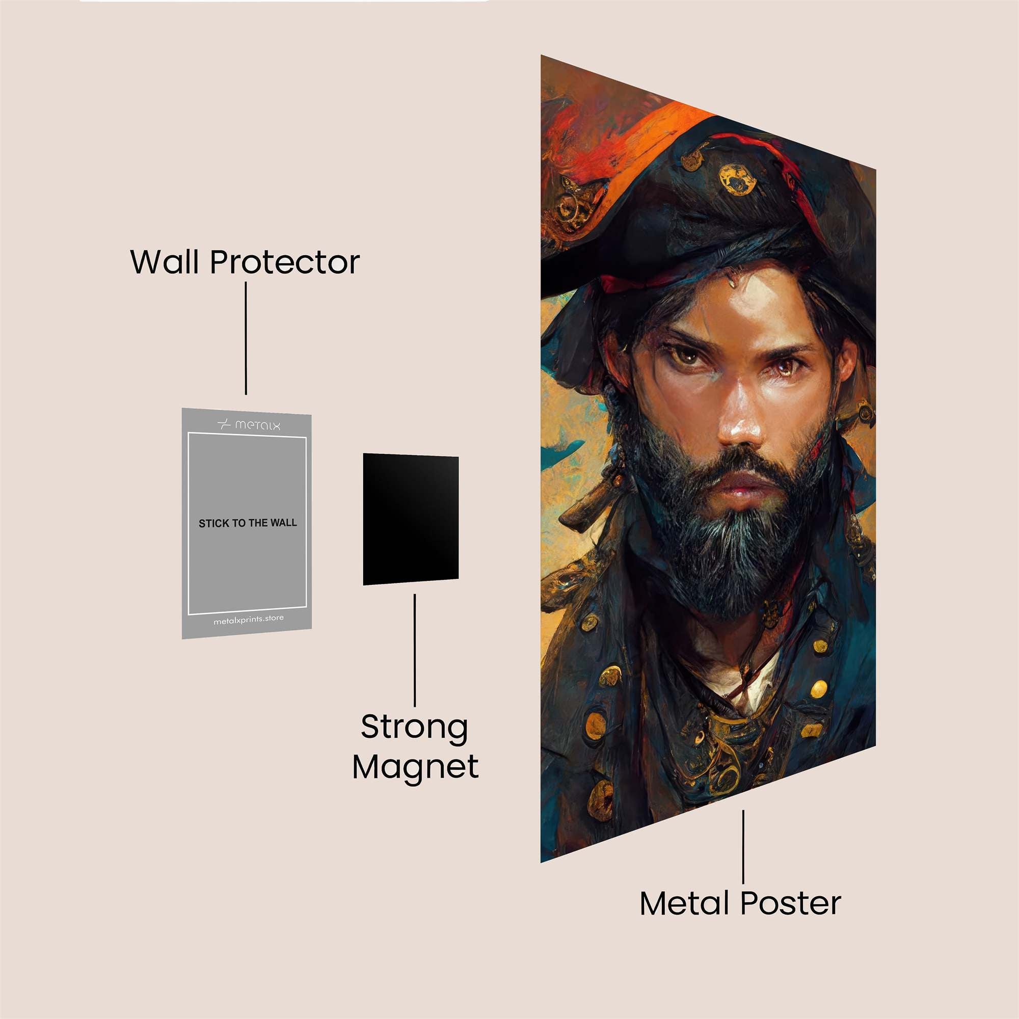 Pirate Valor Safe Wall Magnetic / M