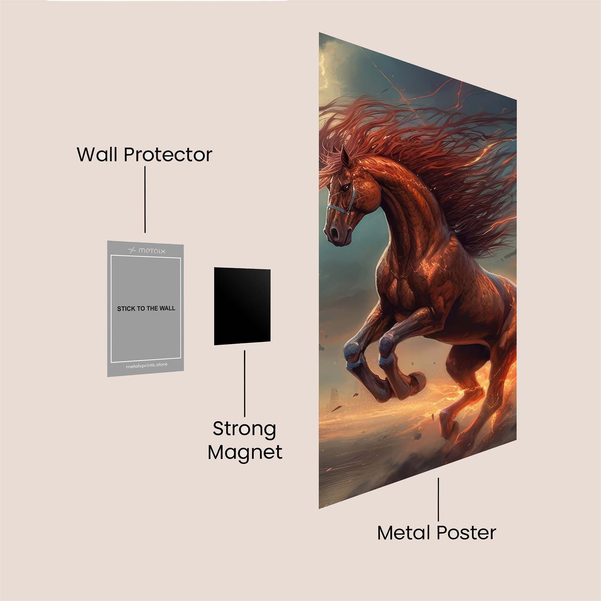Thunder Steed Safe Wall Magnetic / M