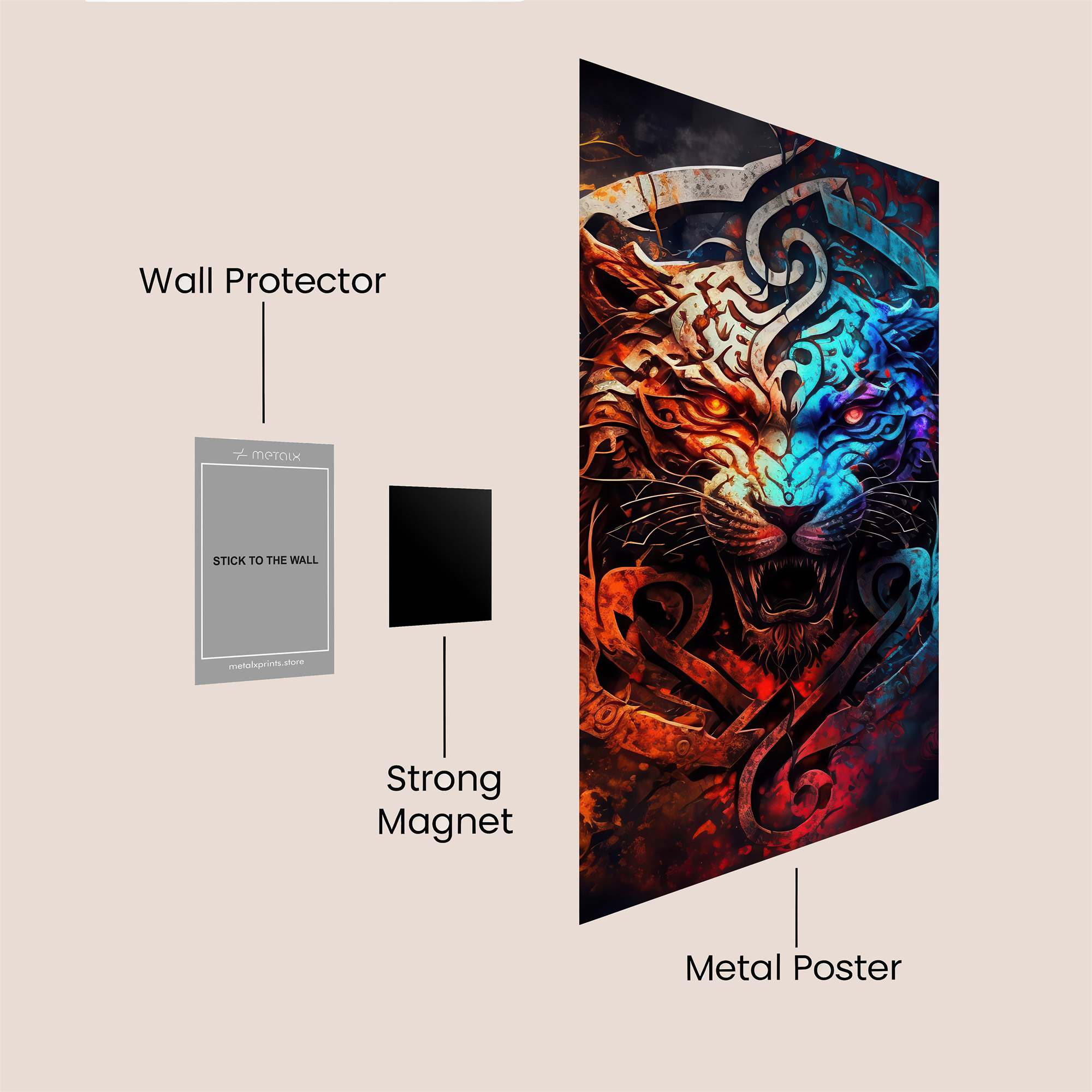 Tiger Fury Safe Wall Magnetic / M