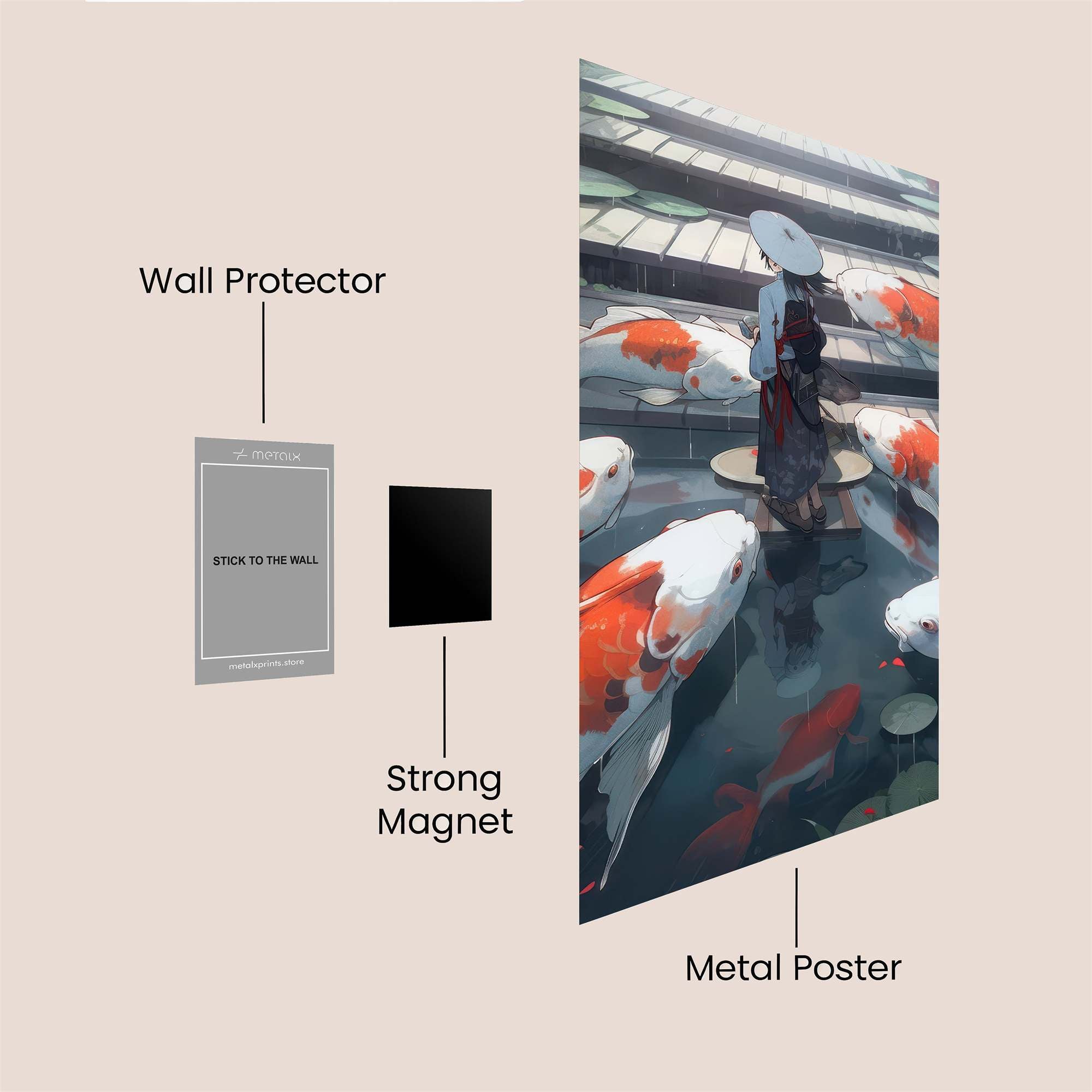 Koi Serenity Safe Wall Magnetic / M
