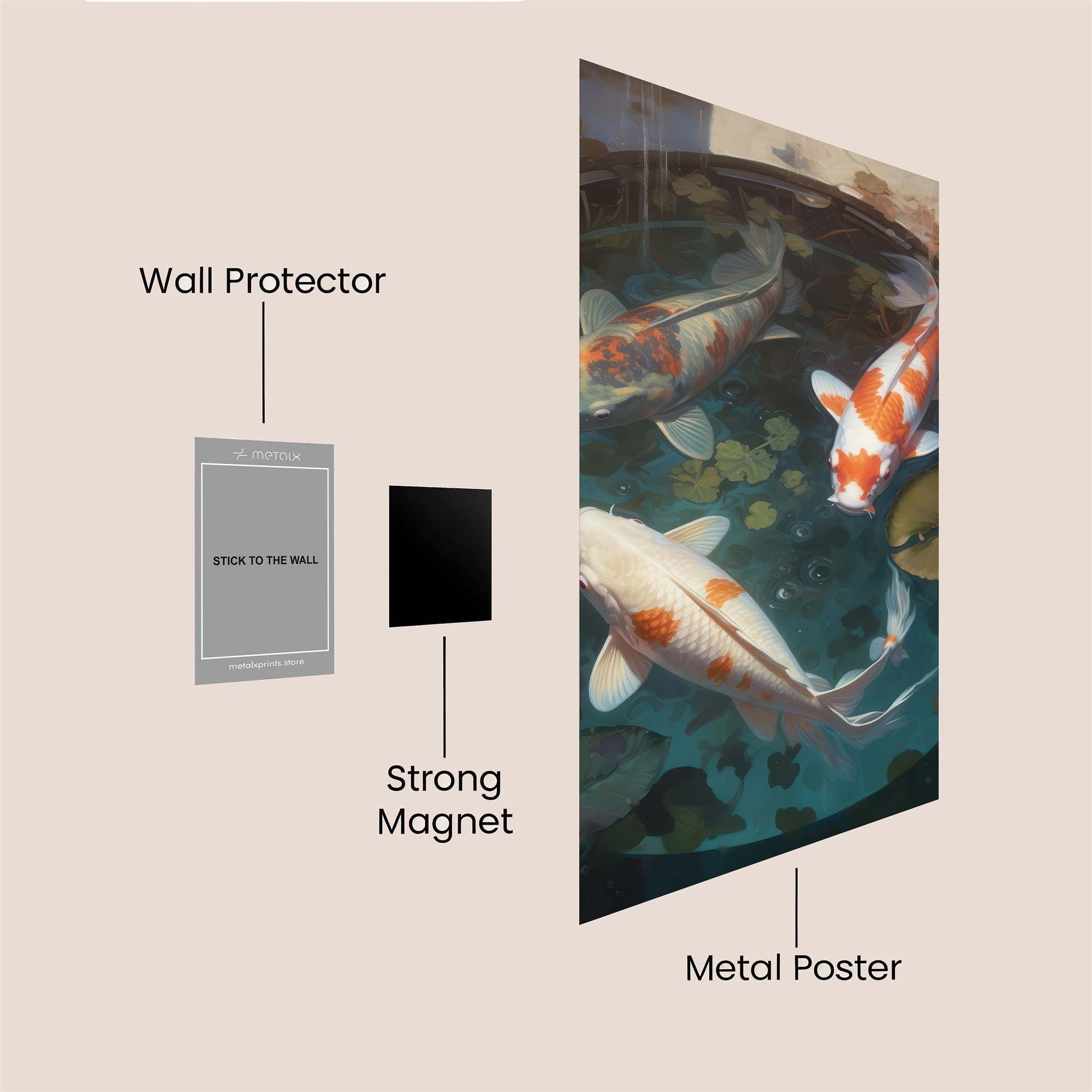 Koi Serenity Safe Wall Magnetic / M