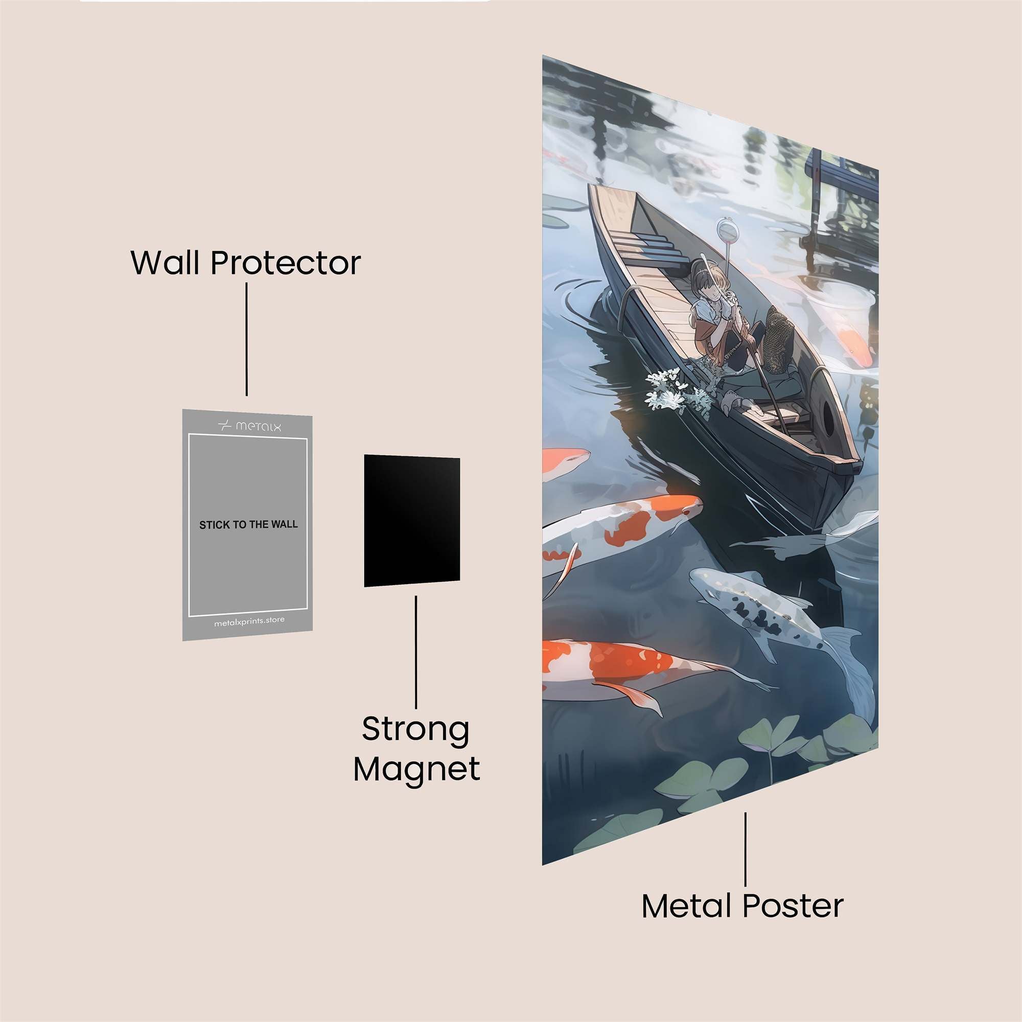 Koi Tranquility Safe Wall Magnetic / M