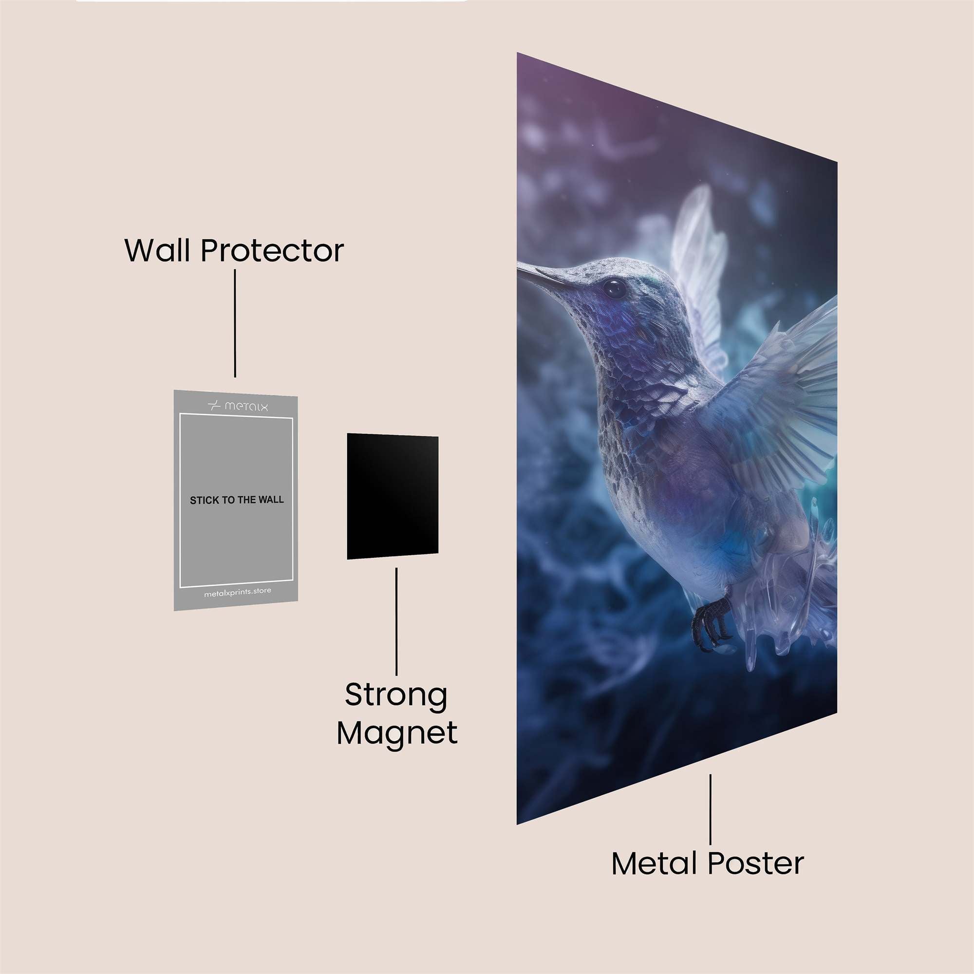 Hummingbird Ethereal Safe Wall Magnetic / M