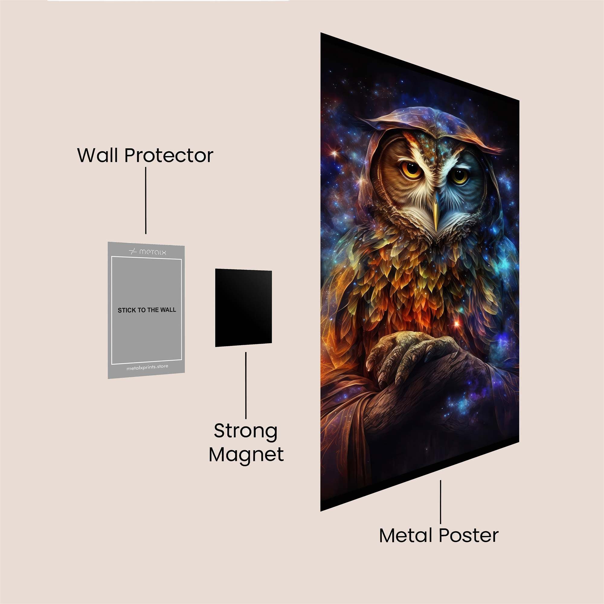 Owl Mystic Safe Wall Magnetic / M
